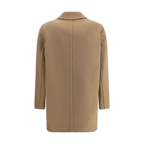 Max Mara Beige Fleece Uldfrakke