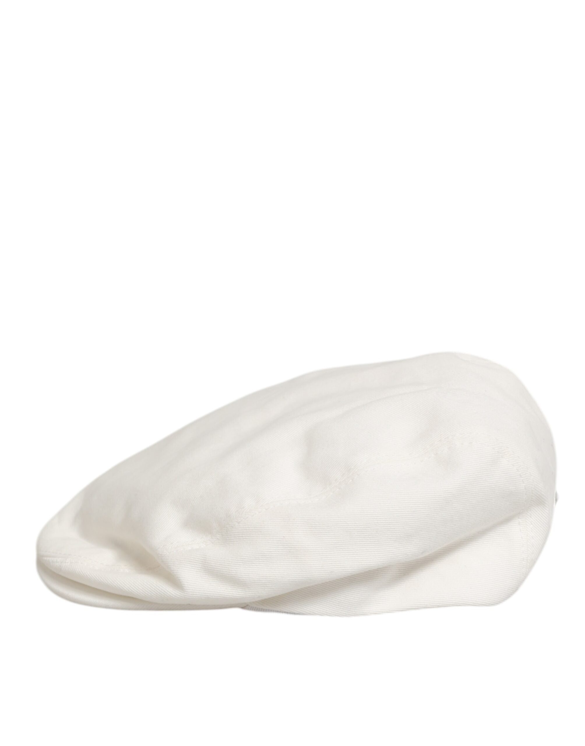 Dolce & Gabbana White Cotton Newsboy Cloth Capello Men Cap Hat