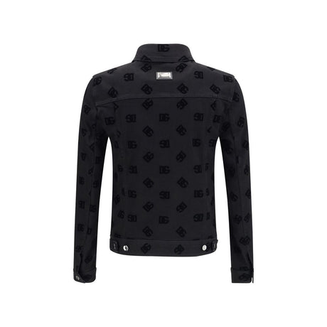 Dolce & Gabbana Jacquard-Logo Denim Jacket