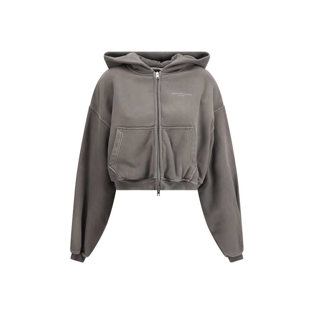 Alexander Wang Cropped zip-up Hoodie