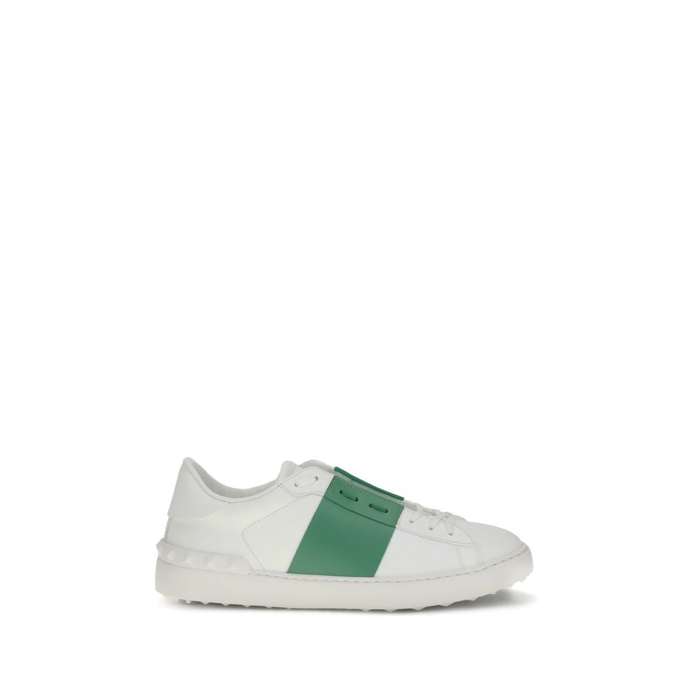 Valentino Garavani Hvide Kalveskinds Bos Taurus Lave Sneakers