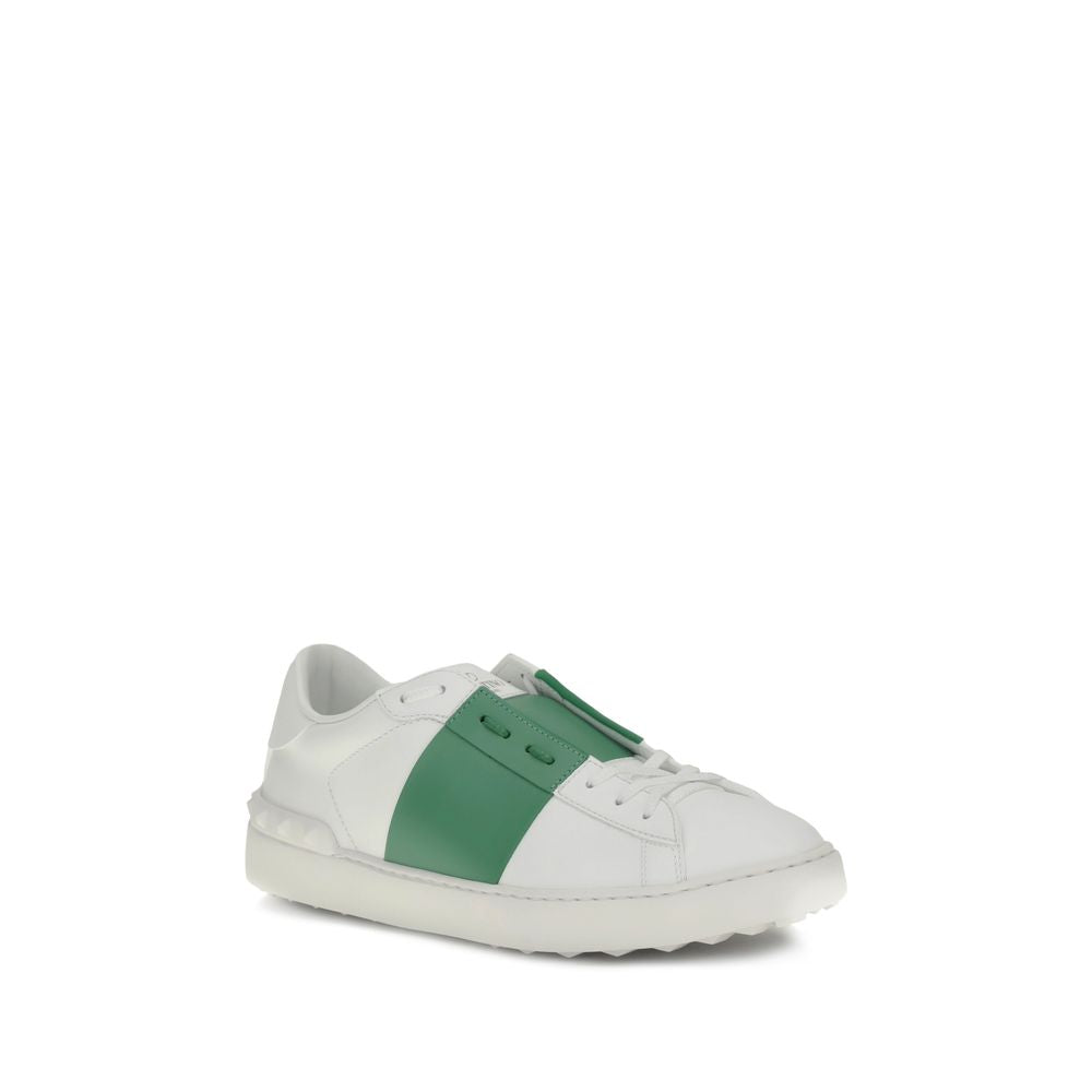 Valentino Garavani Hvide Kalveskinds Bos Taurus Lave Sneakers