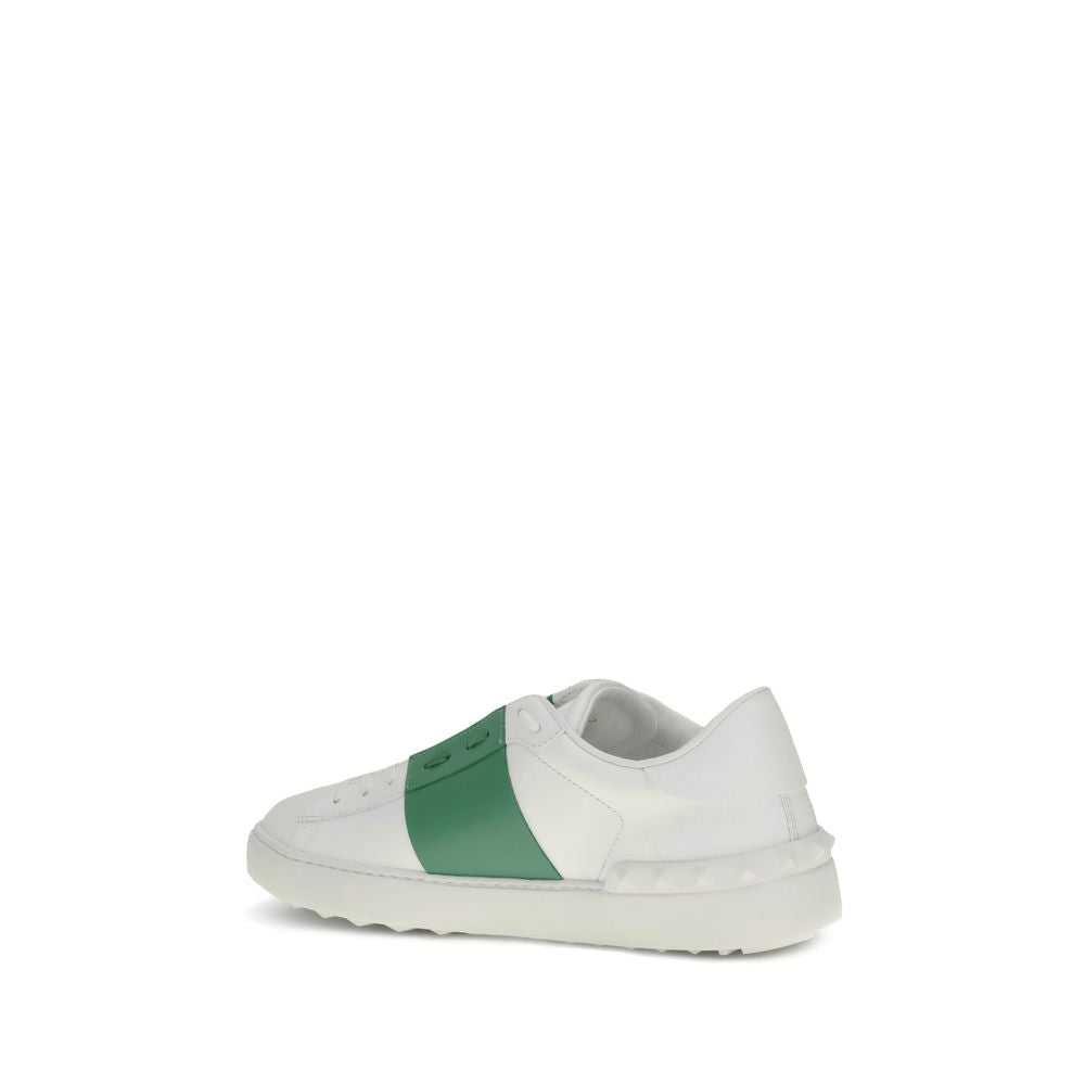 Valentino Garavani Hvide Kalveskinds Bos Taurus Lave Sneakers