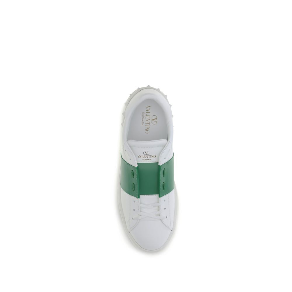 Valentino Garavani Hvide Kalveskinds Bos Taurus Lave Sneakers