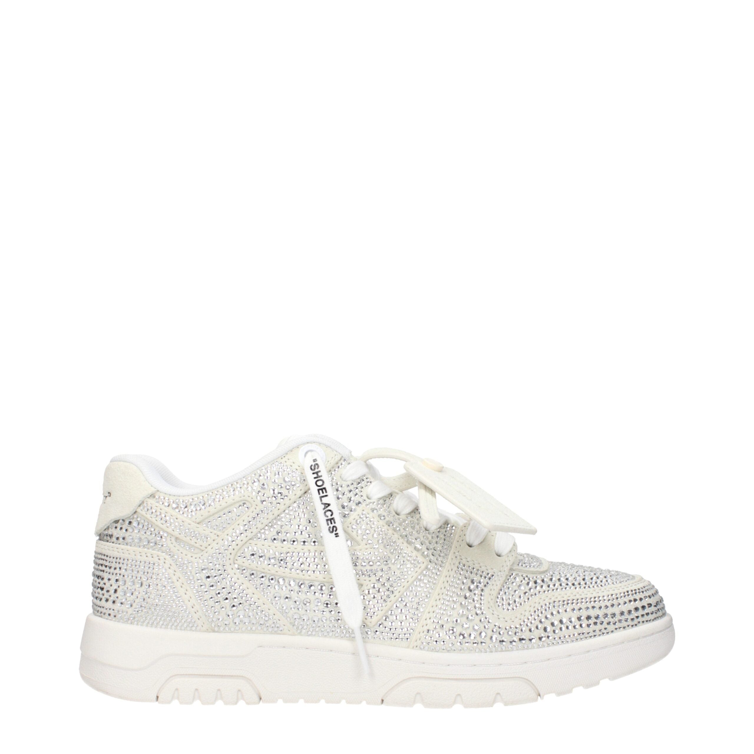 Off-White Beige Læder Low Top Sneakers
