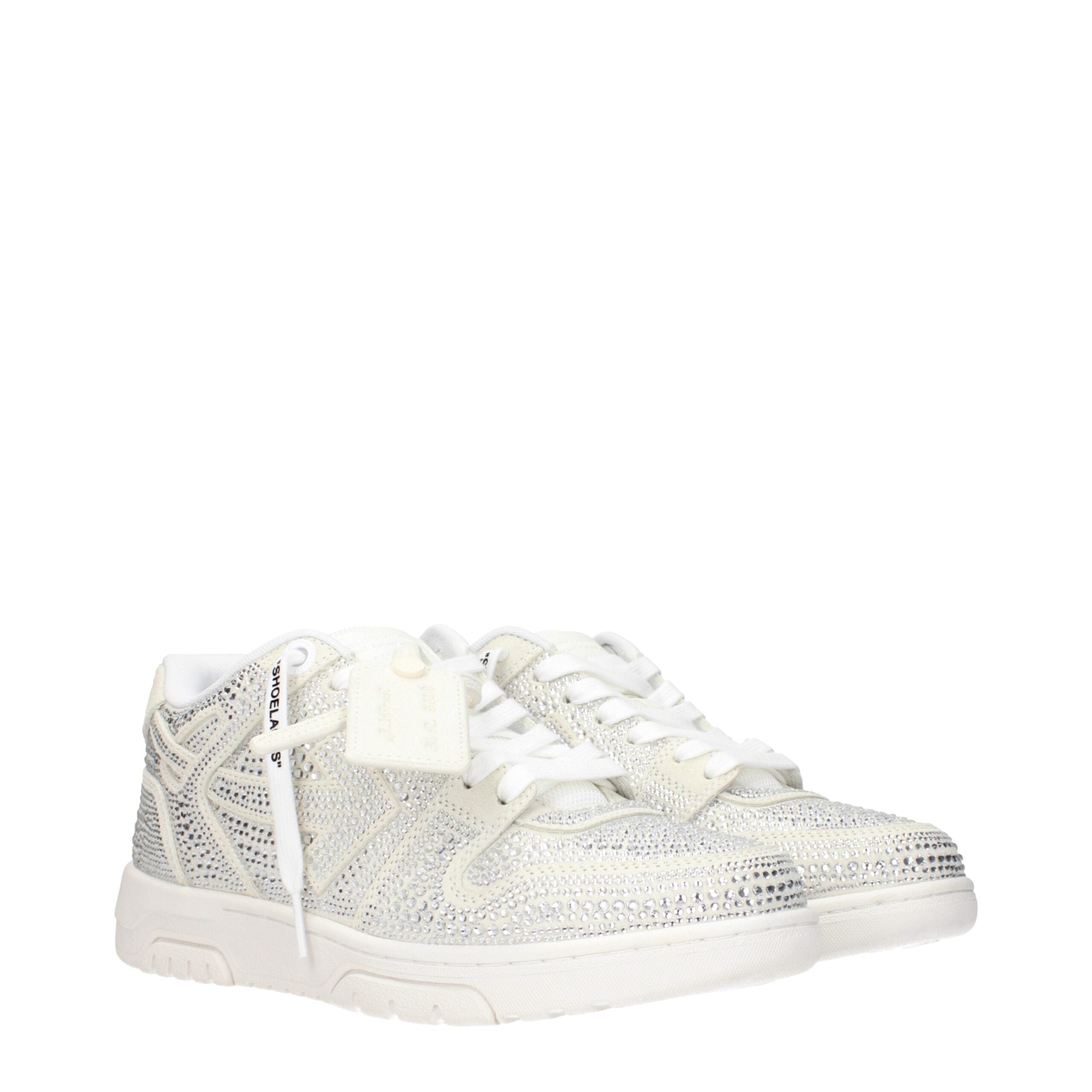 Off-White Beige Læder Low Top Sneakers