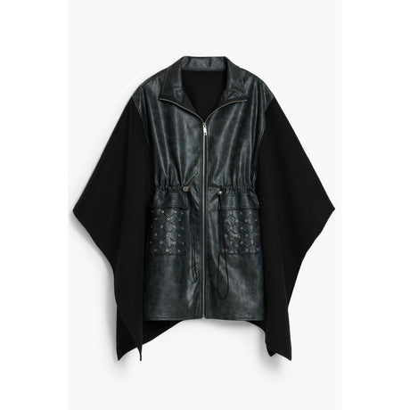 Desigual Black Polyester Women Poncho