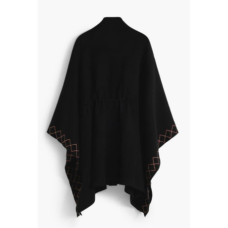 Desigual Black Polyester Women Poncho