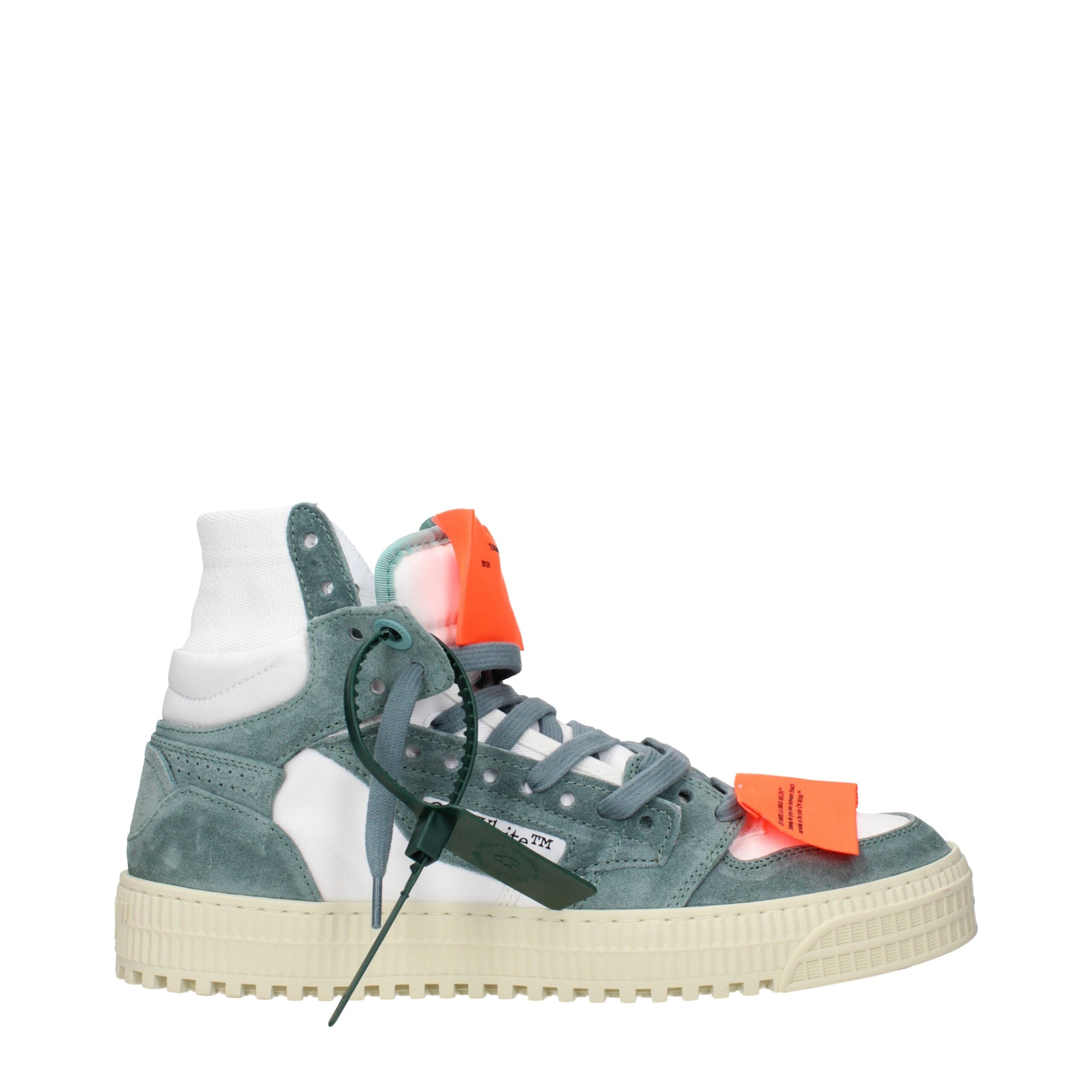 Off-White Hvide Stof High Top Sneakers