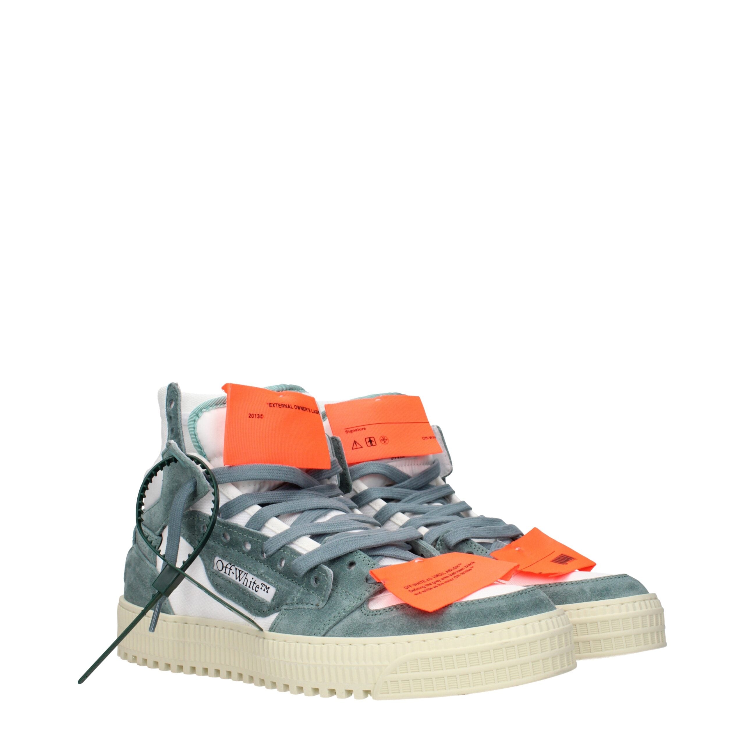 Off-White Hvide Stof High Top Sneakers