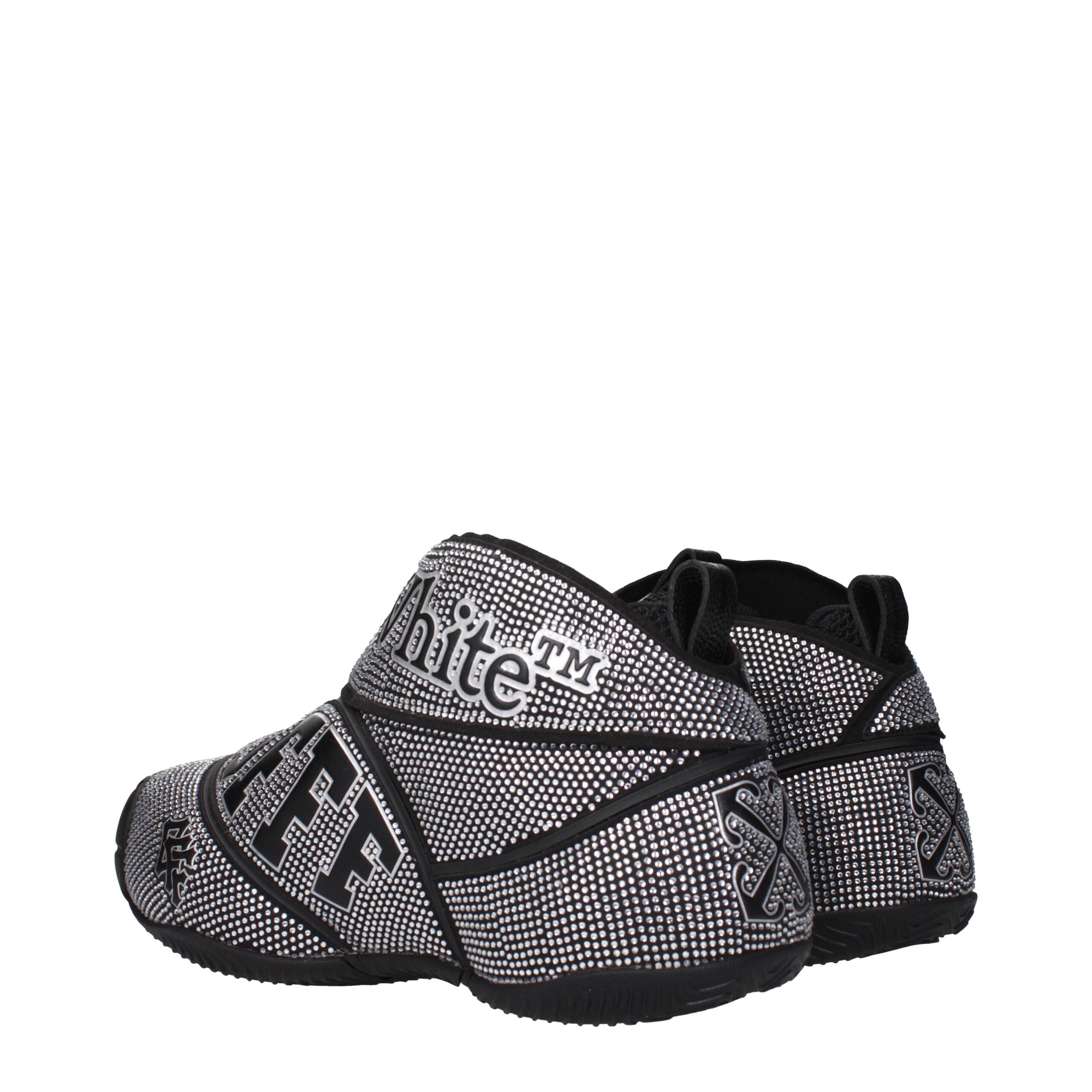 Off-white sorte bomuldssneakers