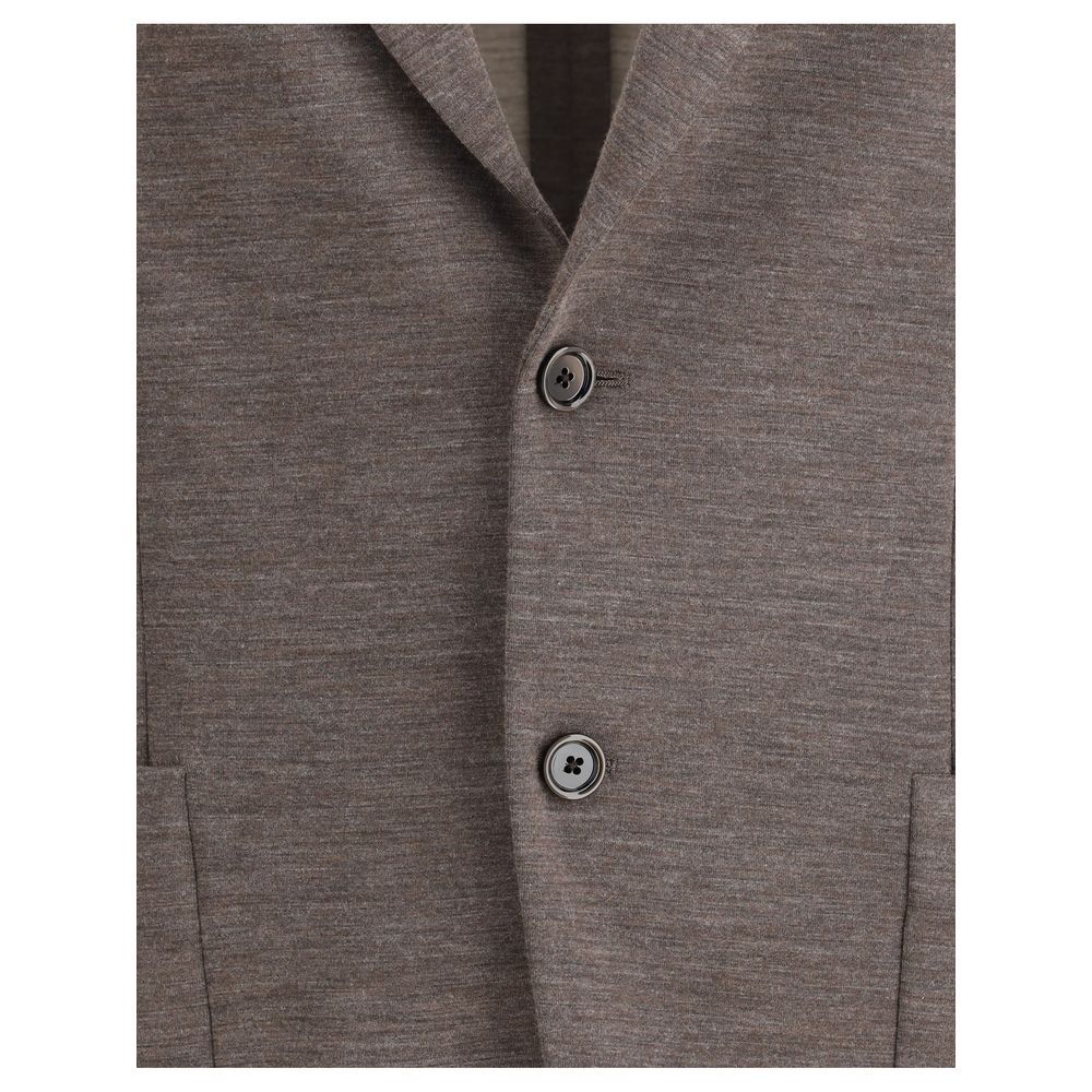 Lardini Brun Fleece Uldblazer