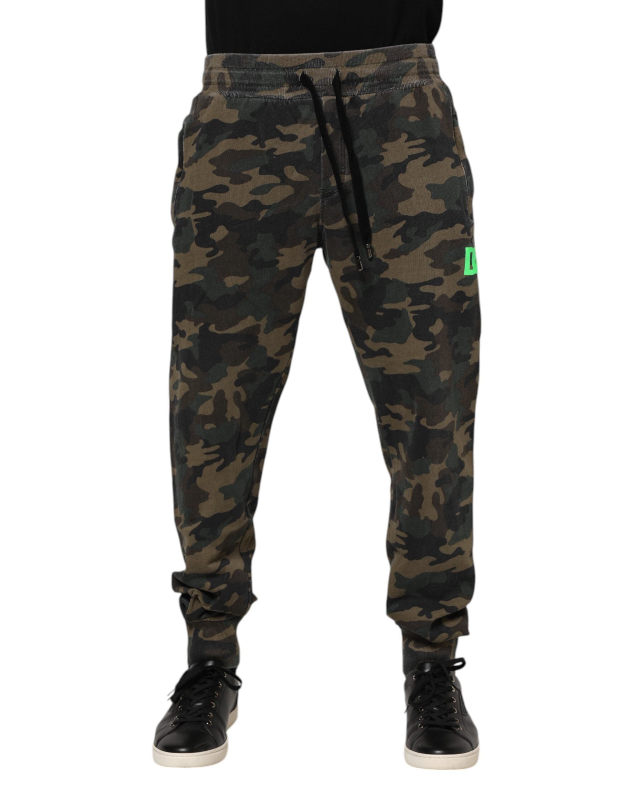 Dolce &amp; Gabbana Flerfarvede Camouflage Bomuld Herre Joggingbukser