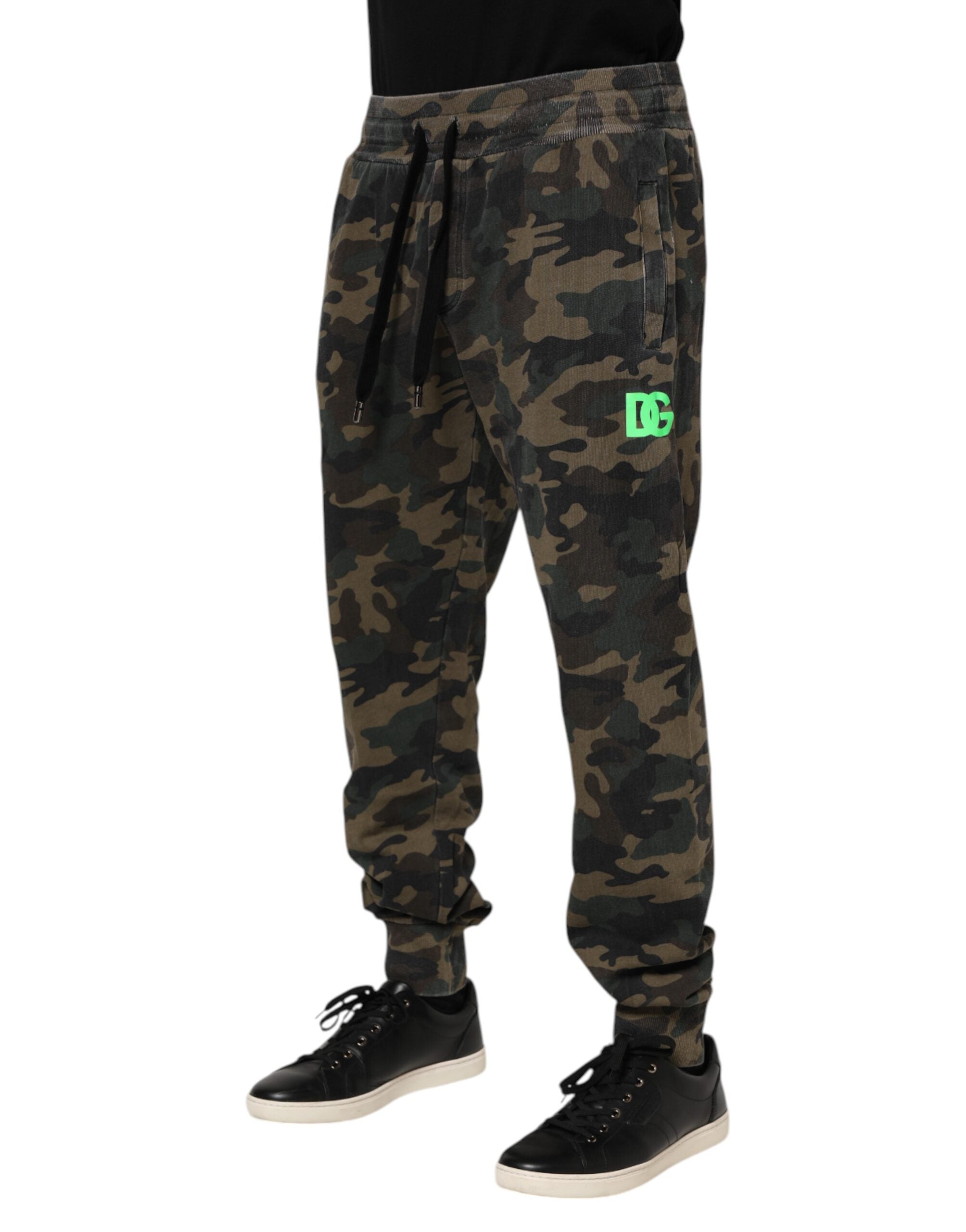 Dolce &amp; Gabbana Flerfarvede Camouflage Bomuld Herre Joggingbukser
