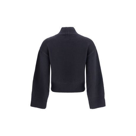 Fabiana Filippi Black Fleece Wool Sweater