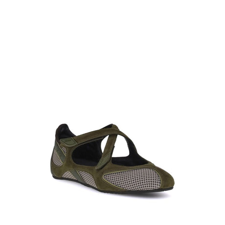 The Attico Green Polyethylene Ballet Flats