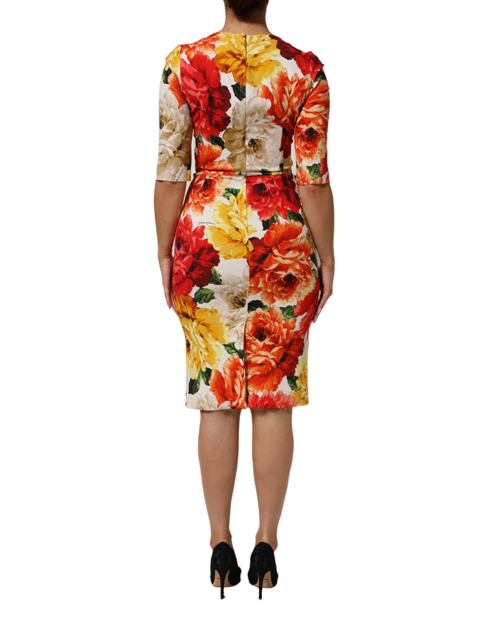Dolce &amp; Gabbana Flerfärgad Blommig Viskosklänning