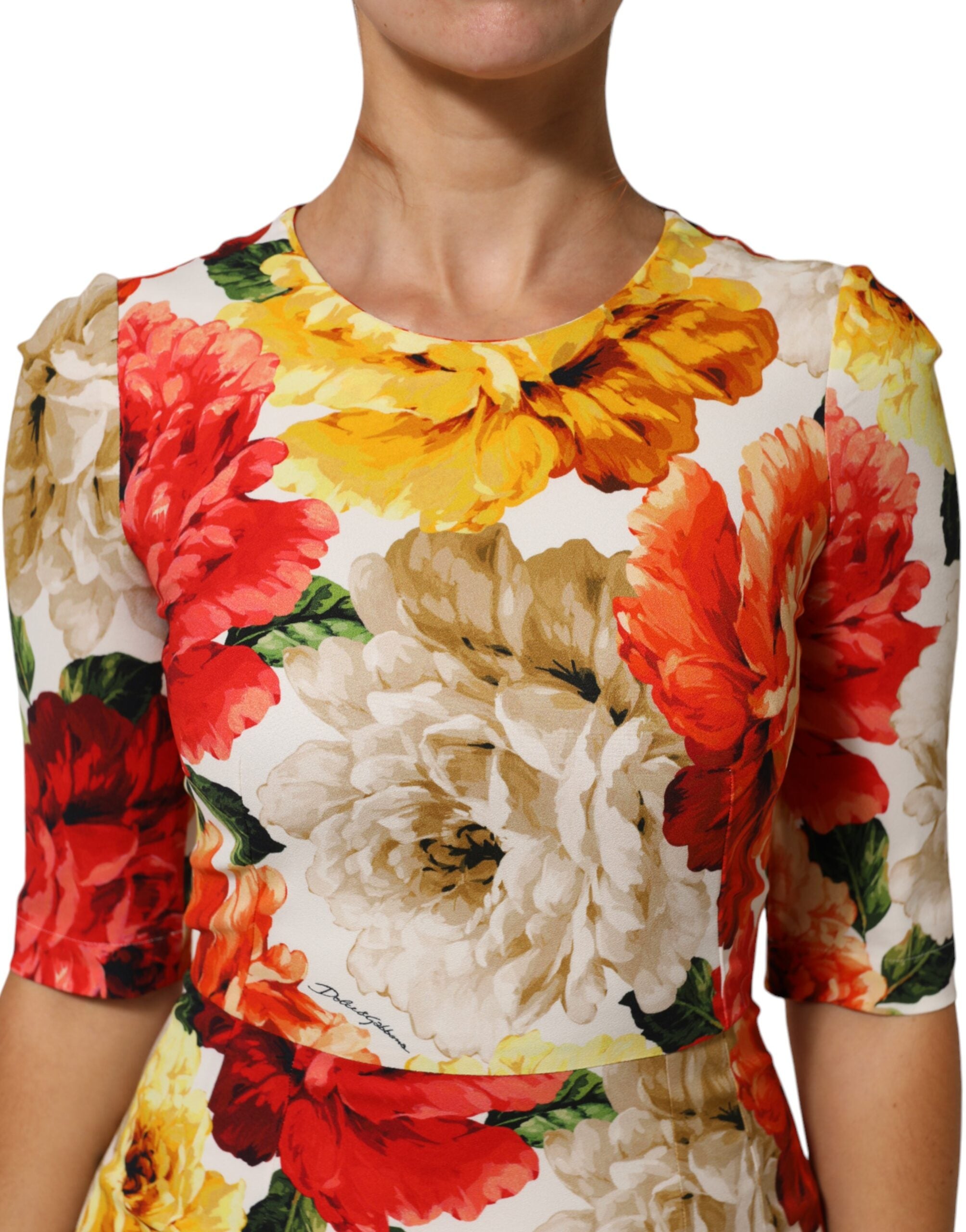 Dolce &amp; Gabbana Flerfärgad Blommig Viskosklänning