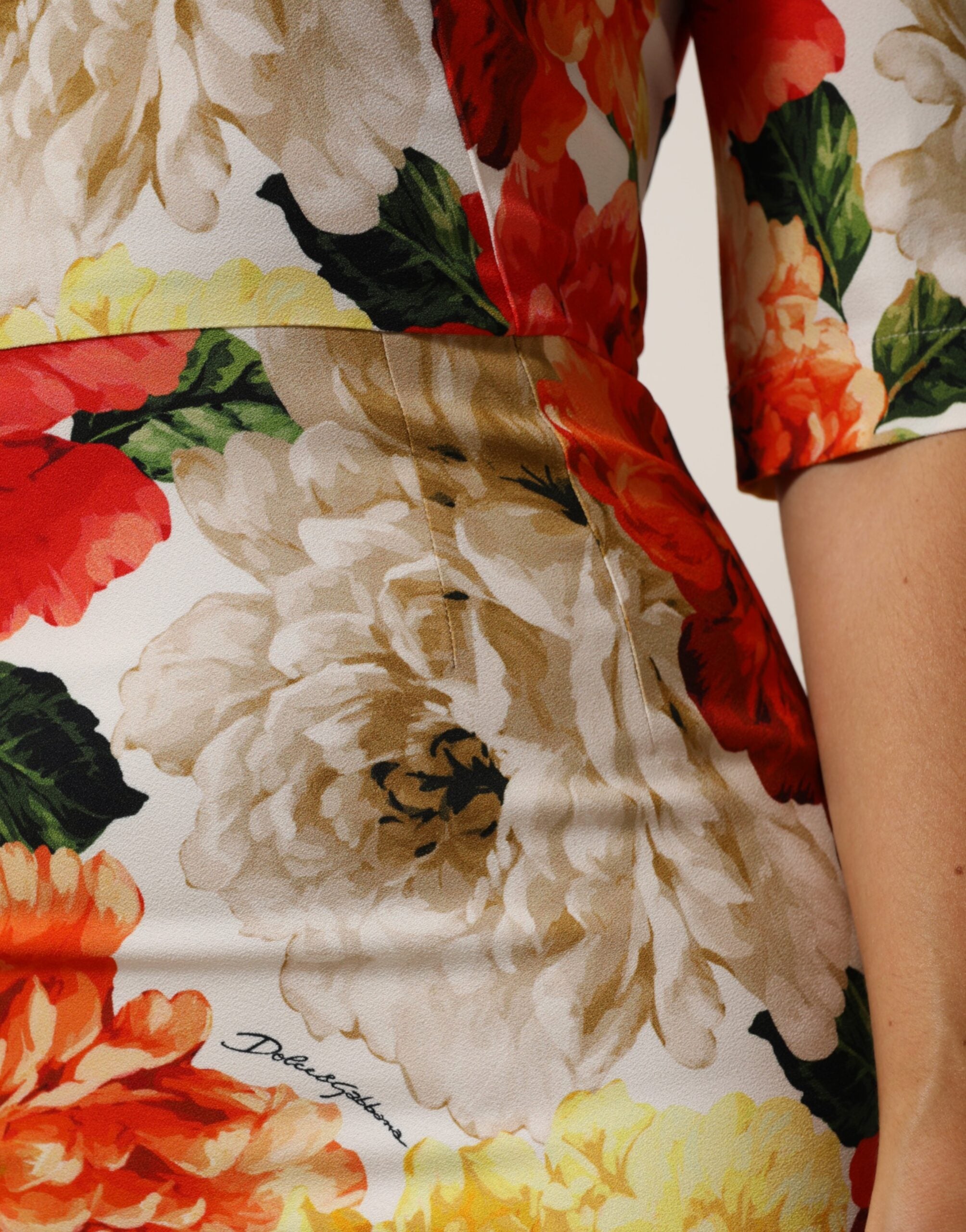 Dolce &amp; Gabbana Flerfärgad Blommig Viskosklänning