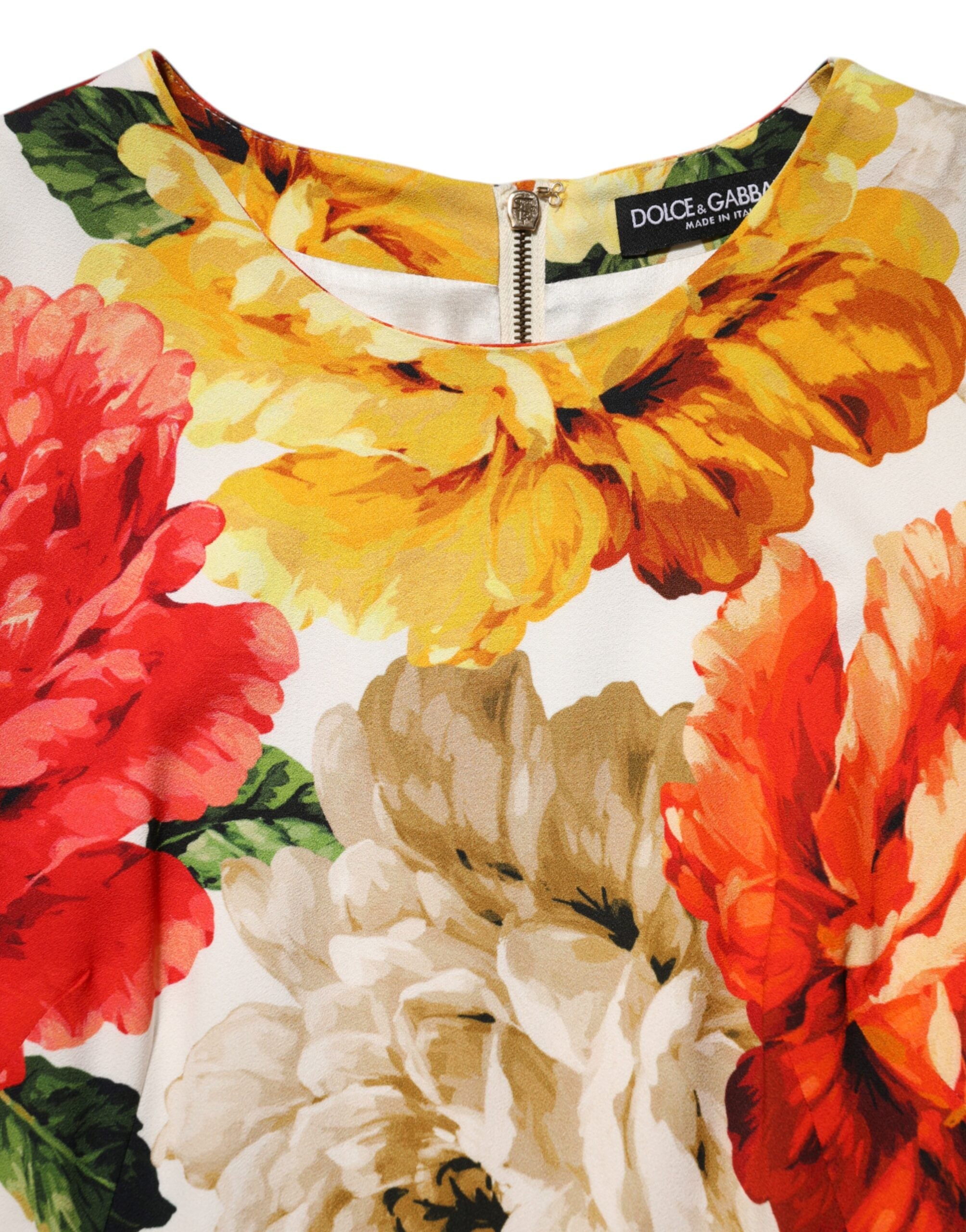 Dolce &amp; Gabbana Flerfärgad Blommig Viskosklänning