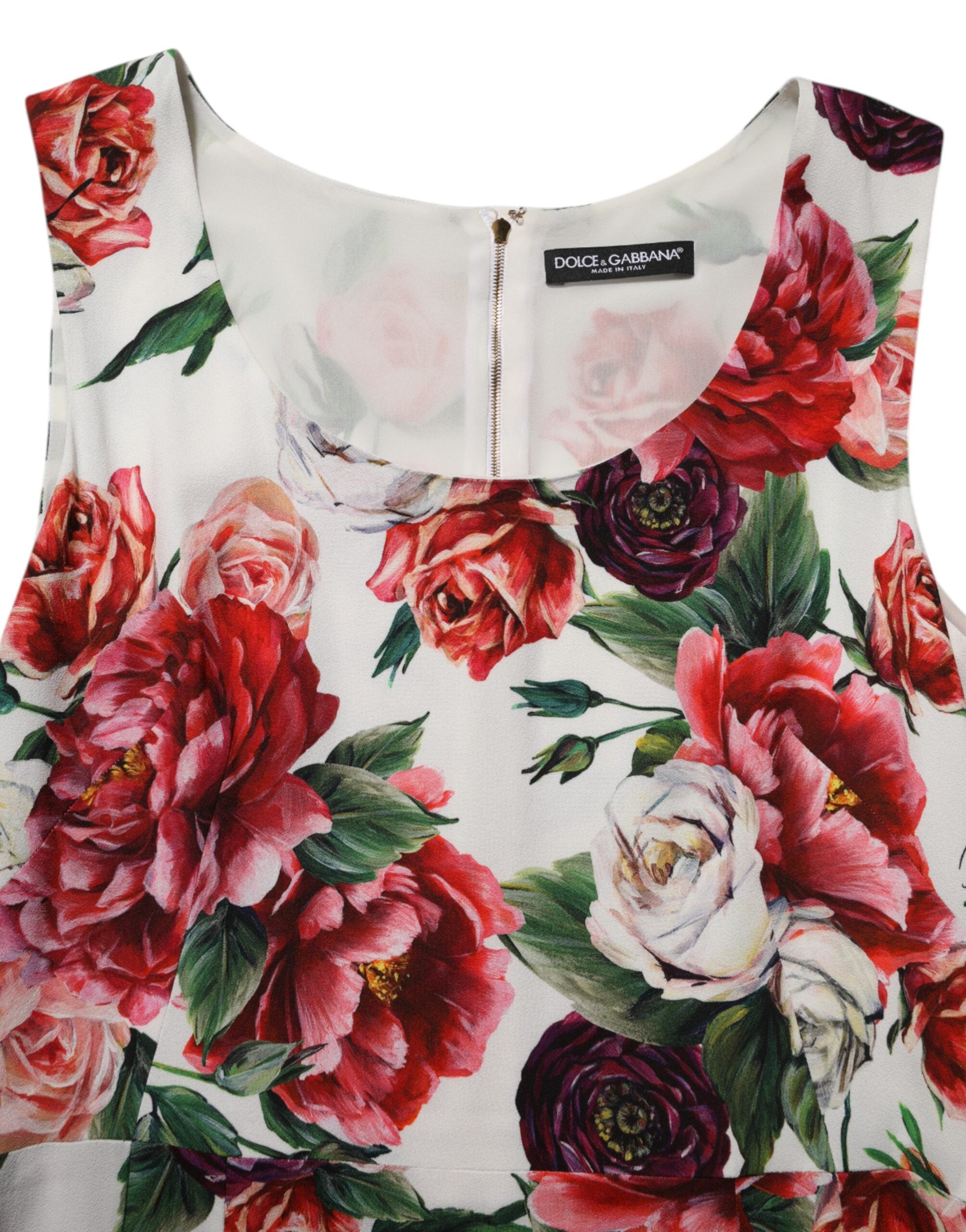 Dolce &amp; Gabbana Flerfarvet Blomsterprint Viskose Kjole