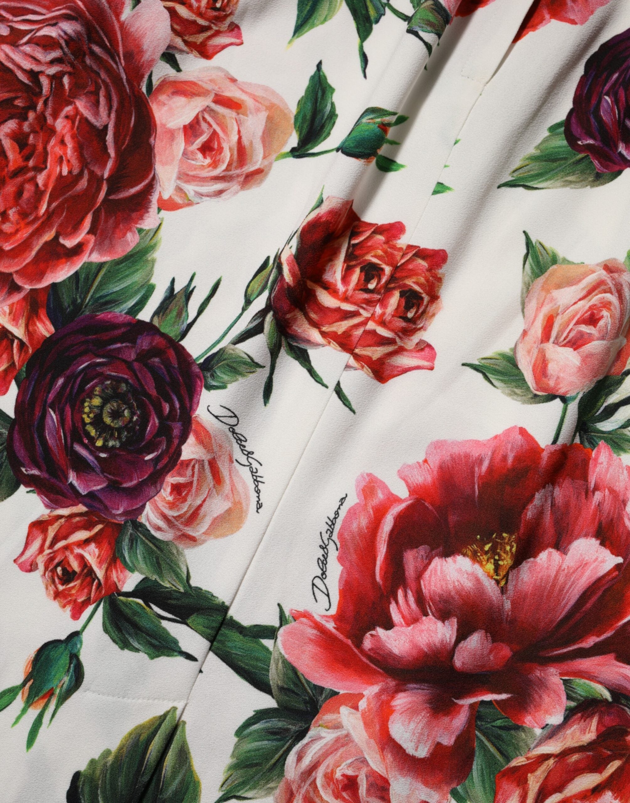 Dolce &amp; Gabbana Flerfarvet Blomsterprint Viskose Kjole