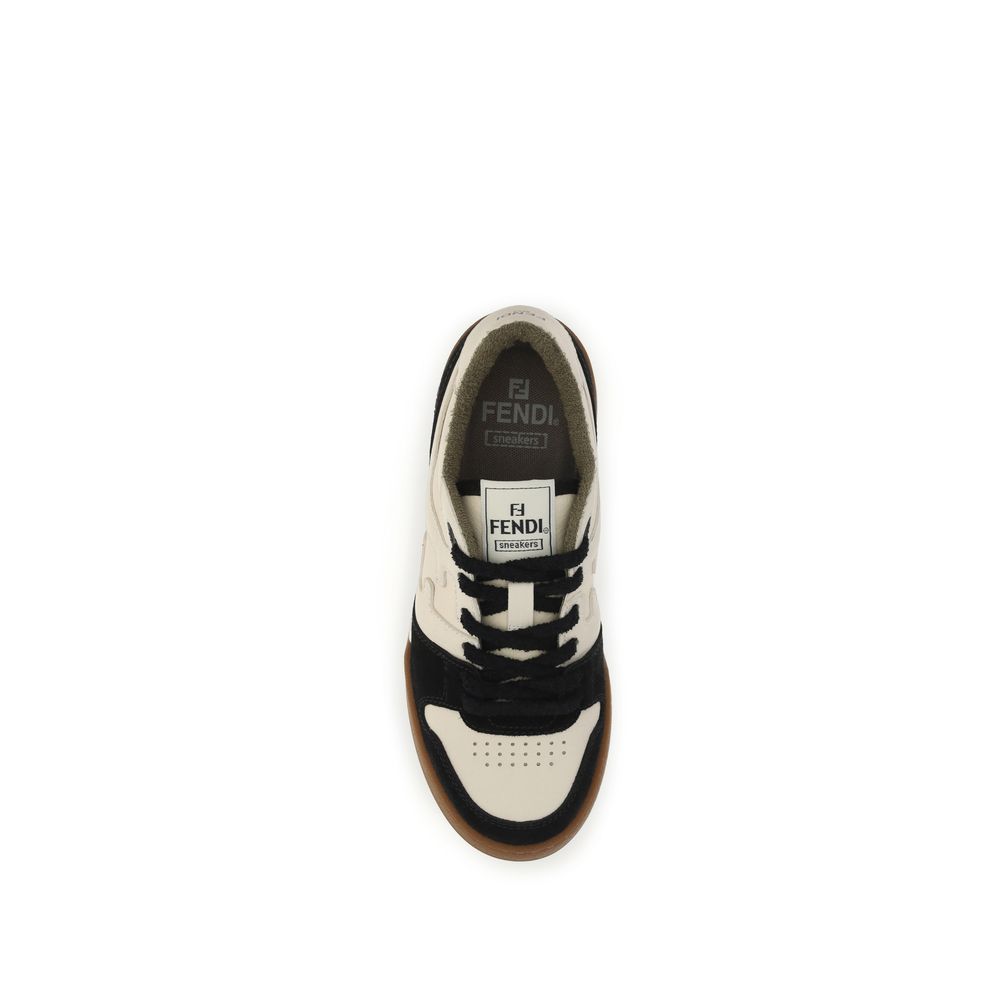 Fendi sorte kalveskinds Bos Taurus lave sneakers