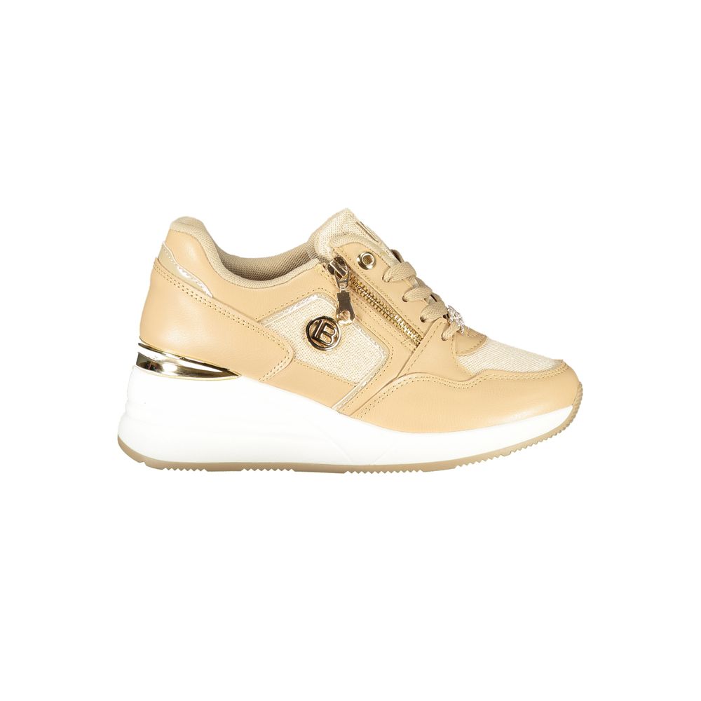 Laura Biagiotti Beige polyester sneaker til kvinder