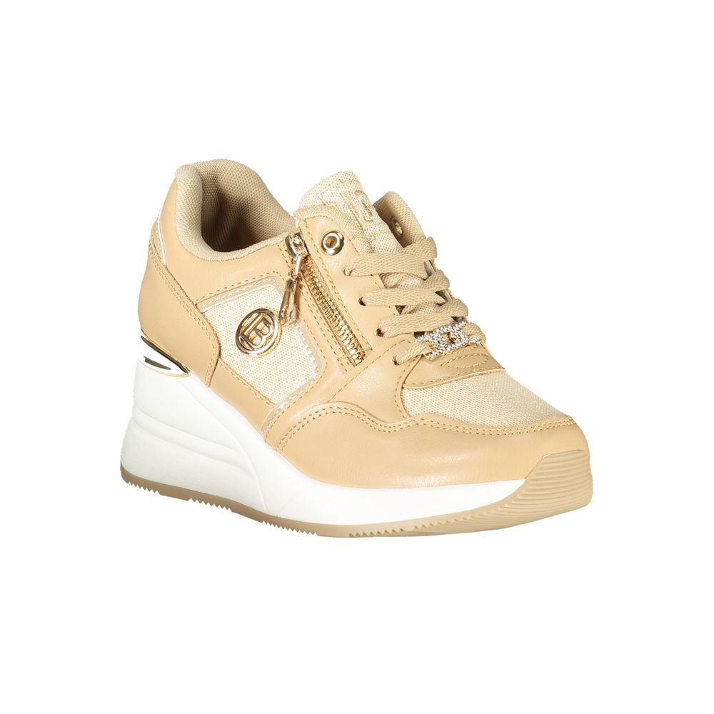 Laura Biagiotti Beige polyester sneaker til kvinder