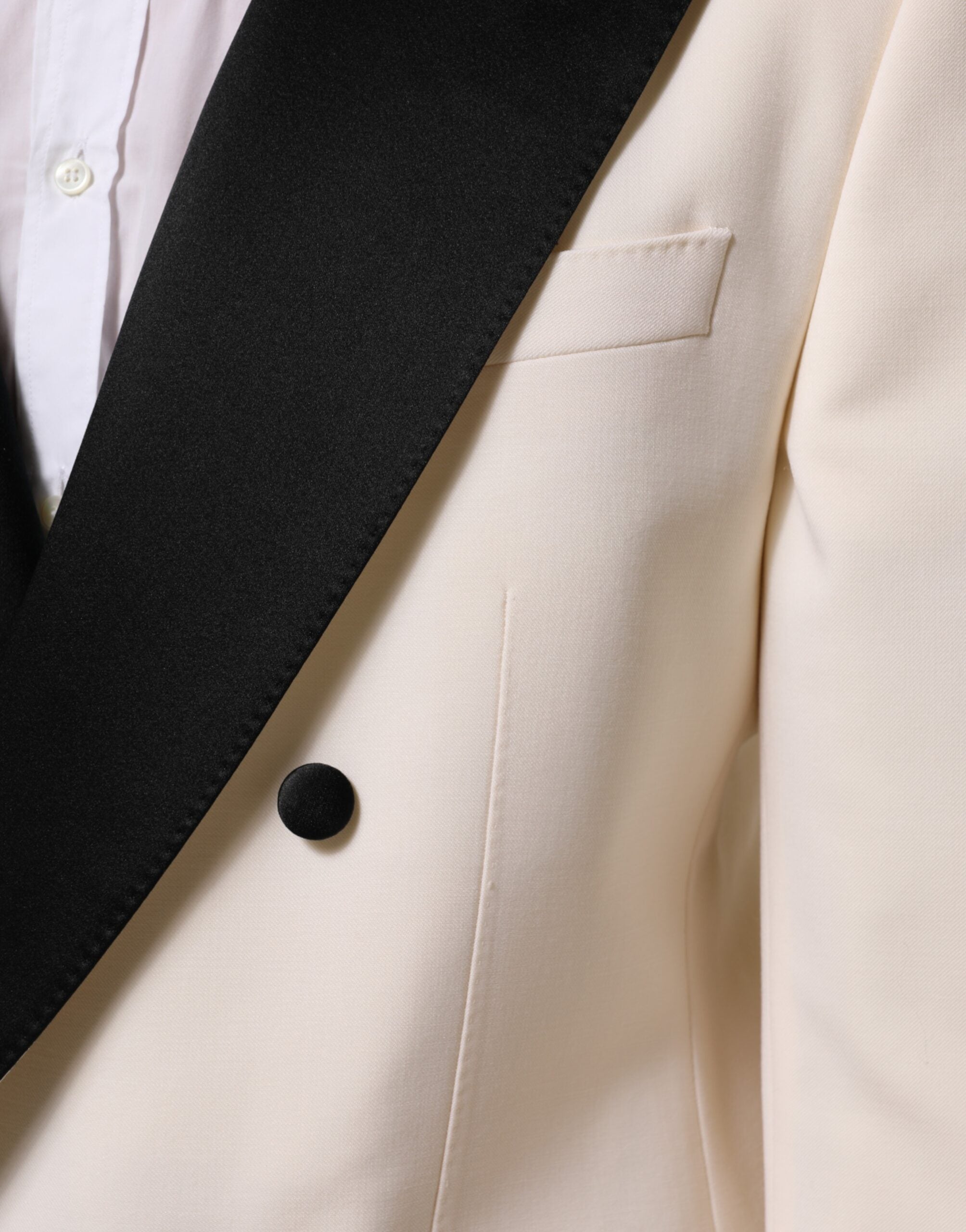 Dolce & Gabbana White SICILIA Double-Breasted Suit Blazer