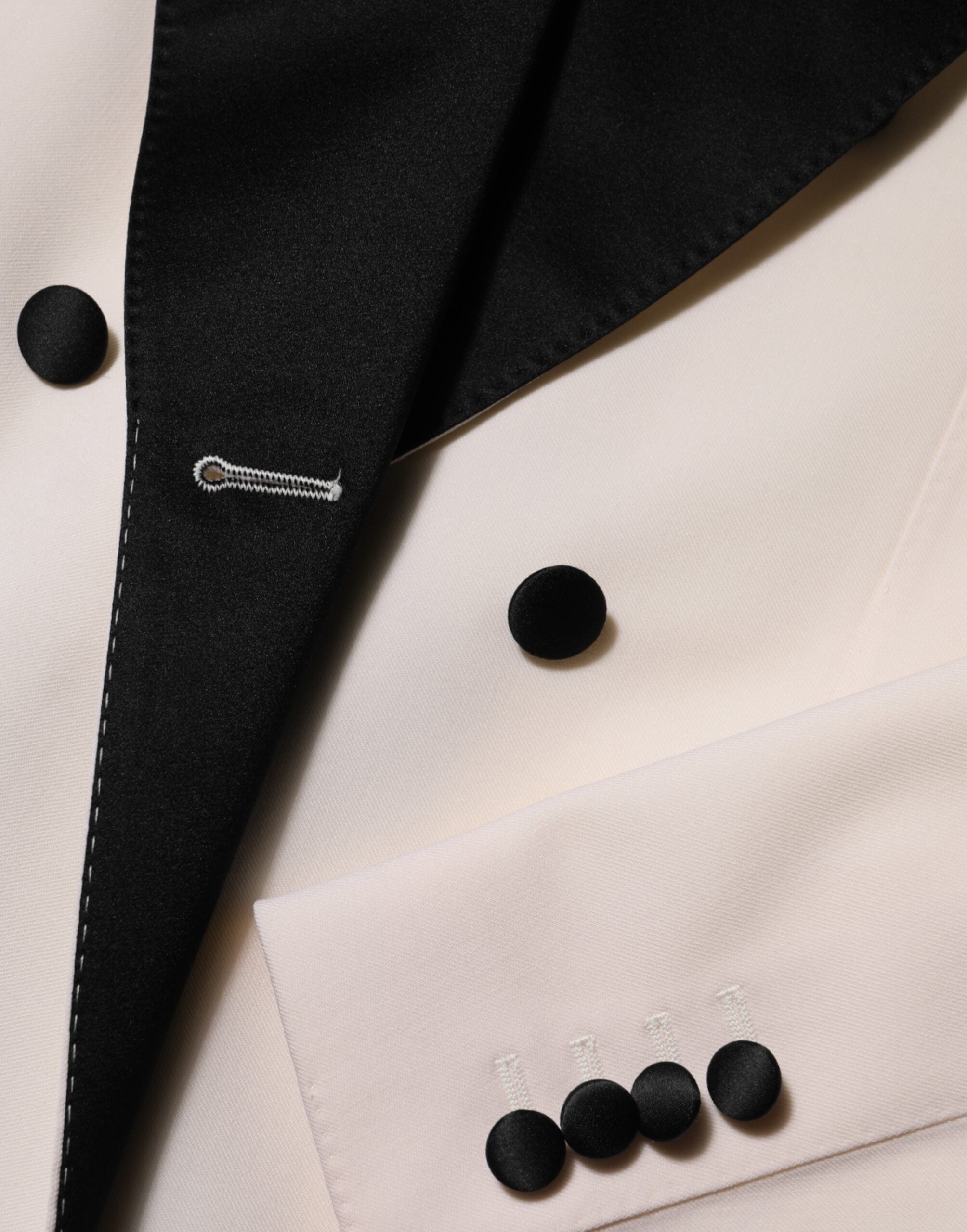 Dolce & Gabbana White SICILIA Double-Breasted Suit Blazer