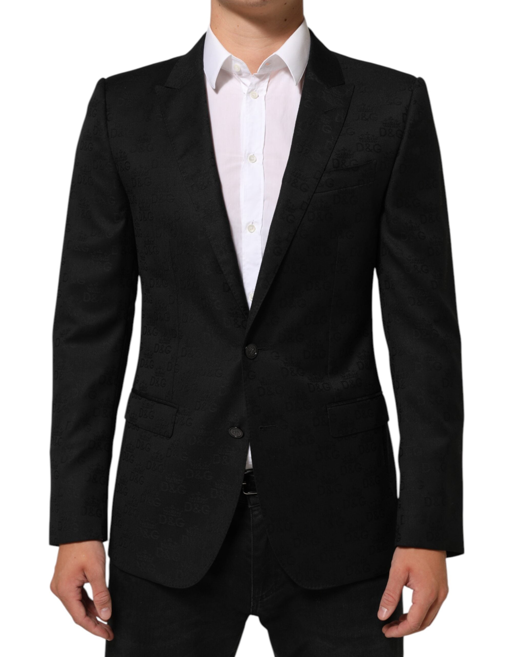 Dolce &amp; Gabbana Sort MARTINI 2 Knapper Habitjakke Blazer