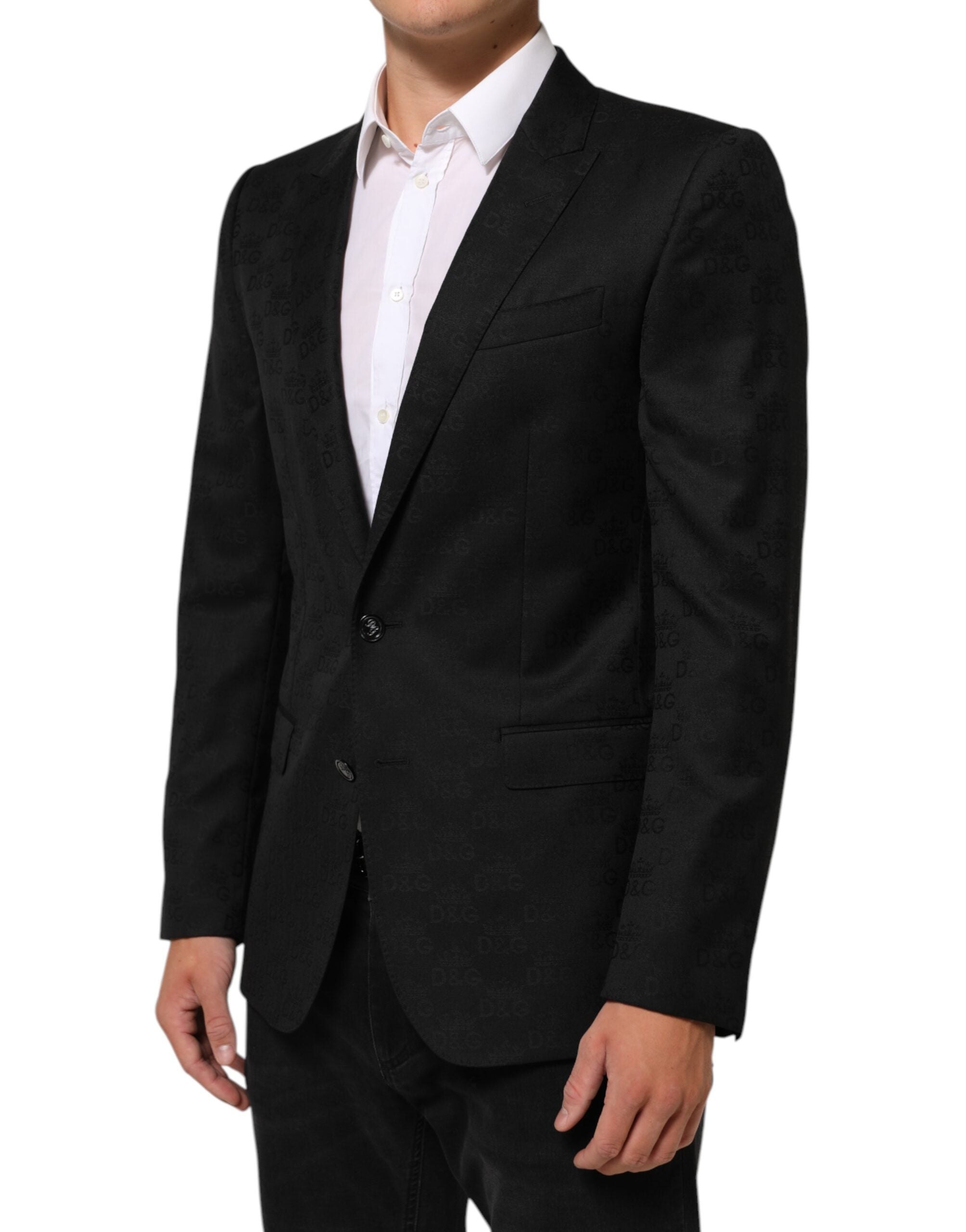 Dolce &amp; Gabbana Sort MARTINI 2 Knapper Habitjakke Blazer