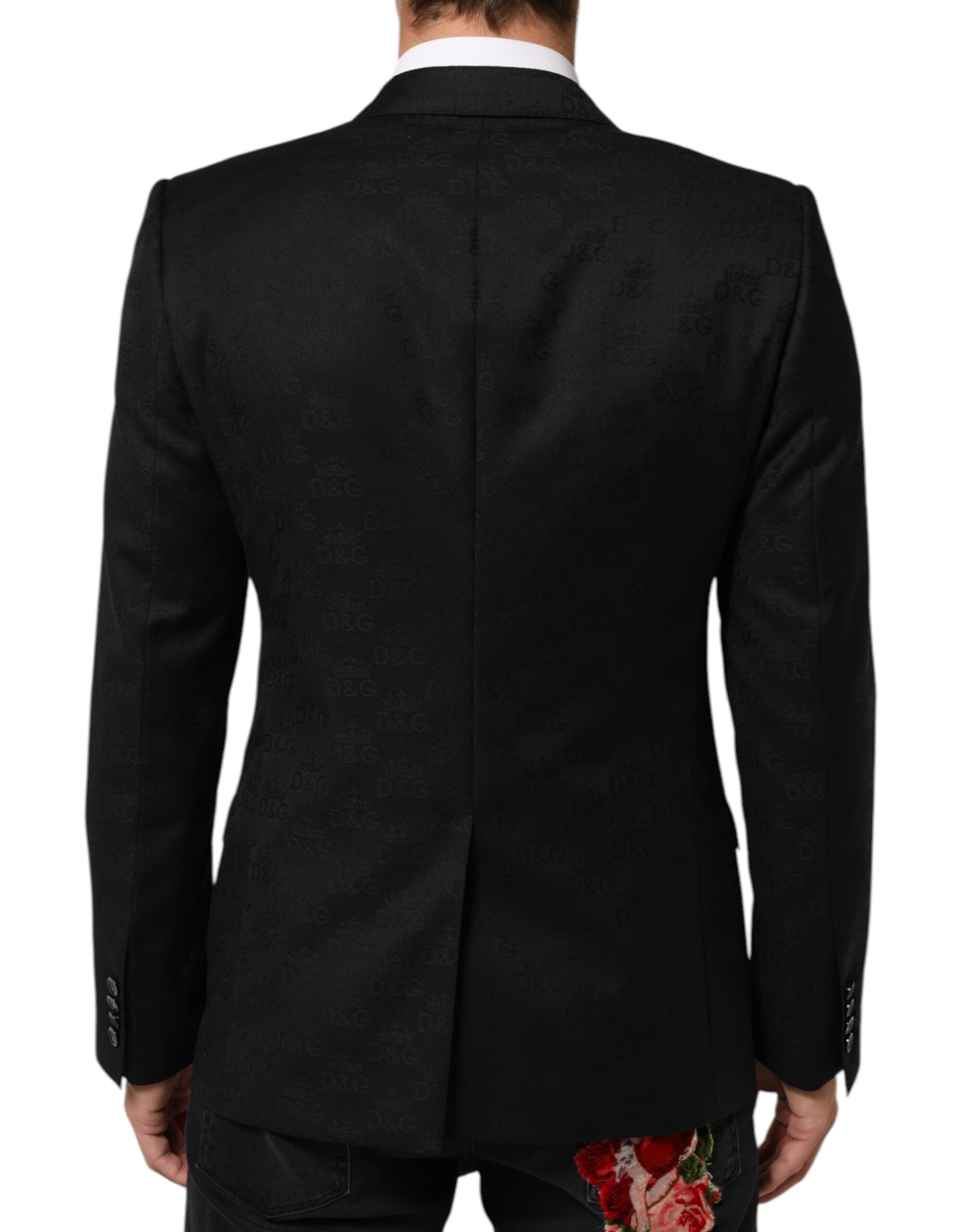 Dolce &amp; Gabbana Sort MARTINI 2 Knapper Habitjakke Blazer