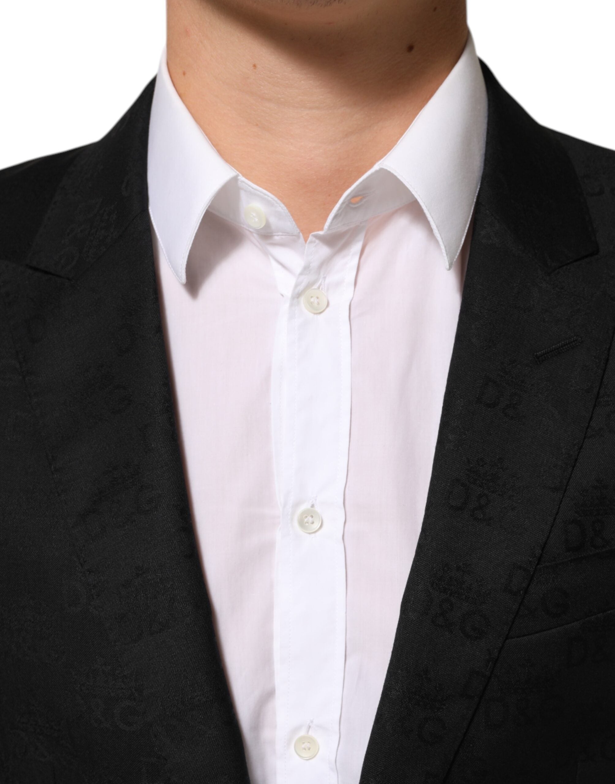 Dolce &amp; Gabbana Sort MARTINI 2 Knapper Habitjakke Blazer