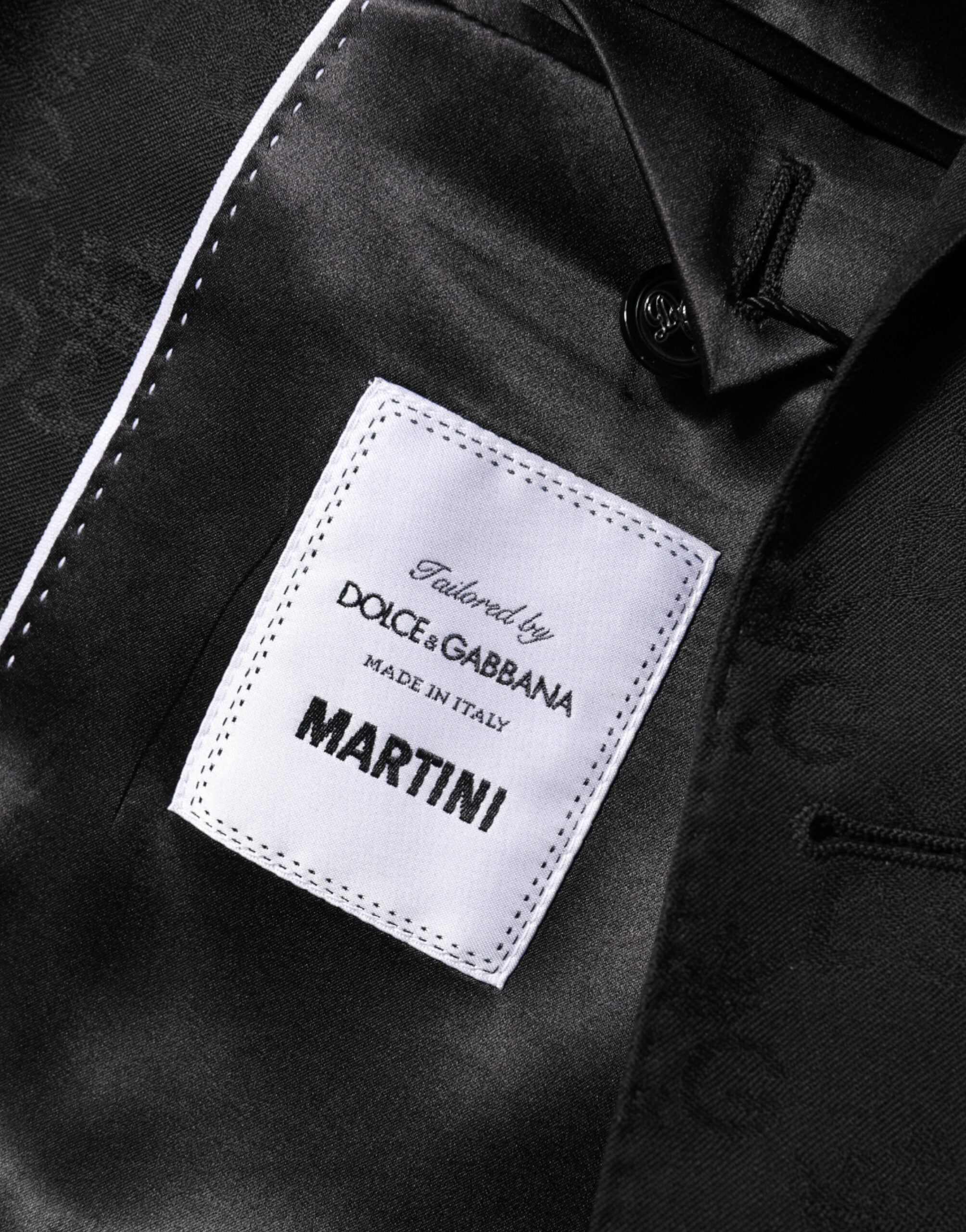 Dolce &amp; Gabbana Sort MARTINI 2 Knapper Habitjakke Blazer
