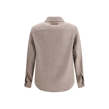 ZEGNA Brun Cashmere Skjorte