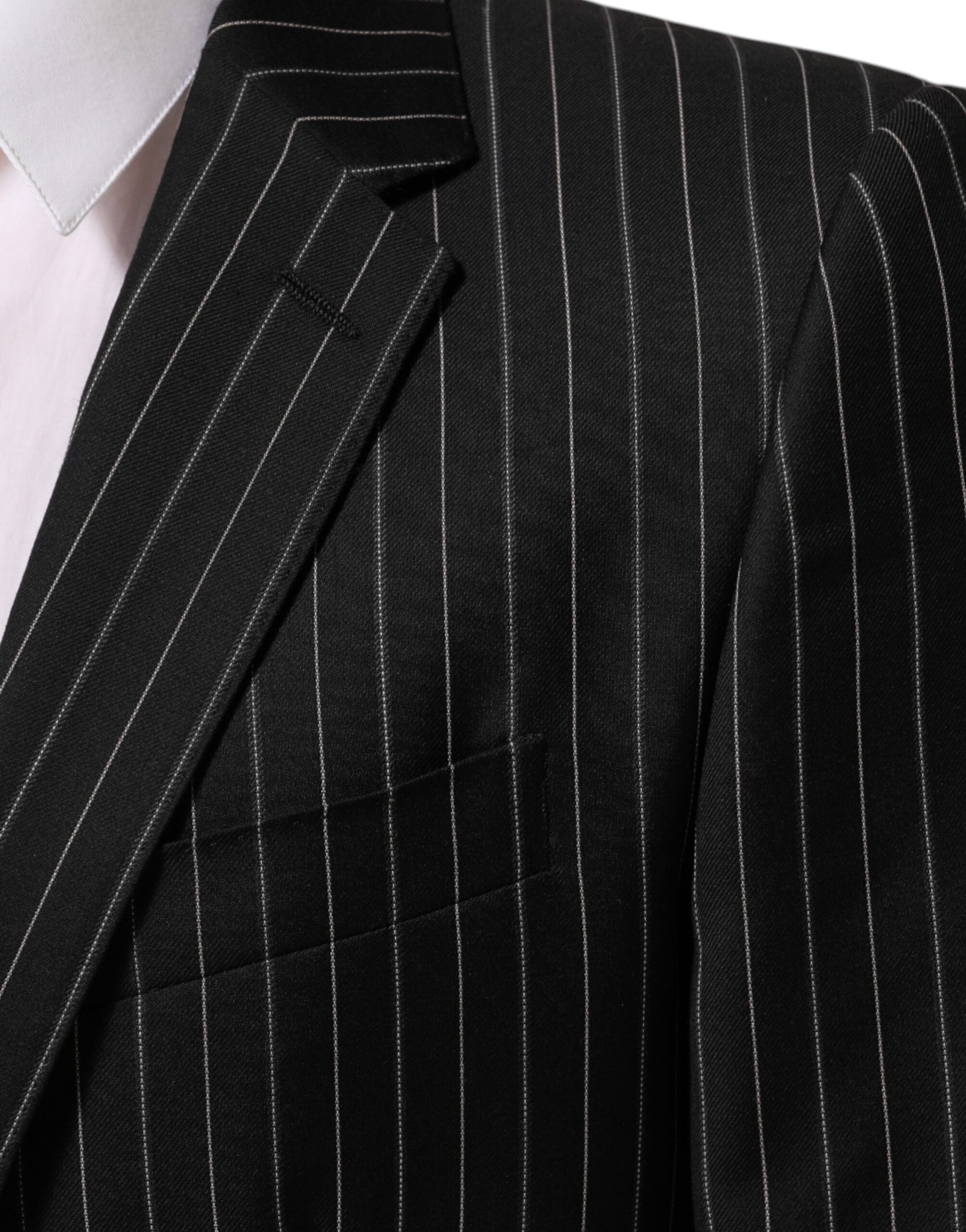 Dolce &amp; Gabbana Sorte Striber MARTINI 1 Knap Habitblazer