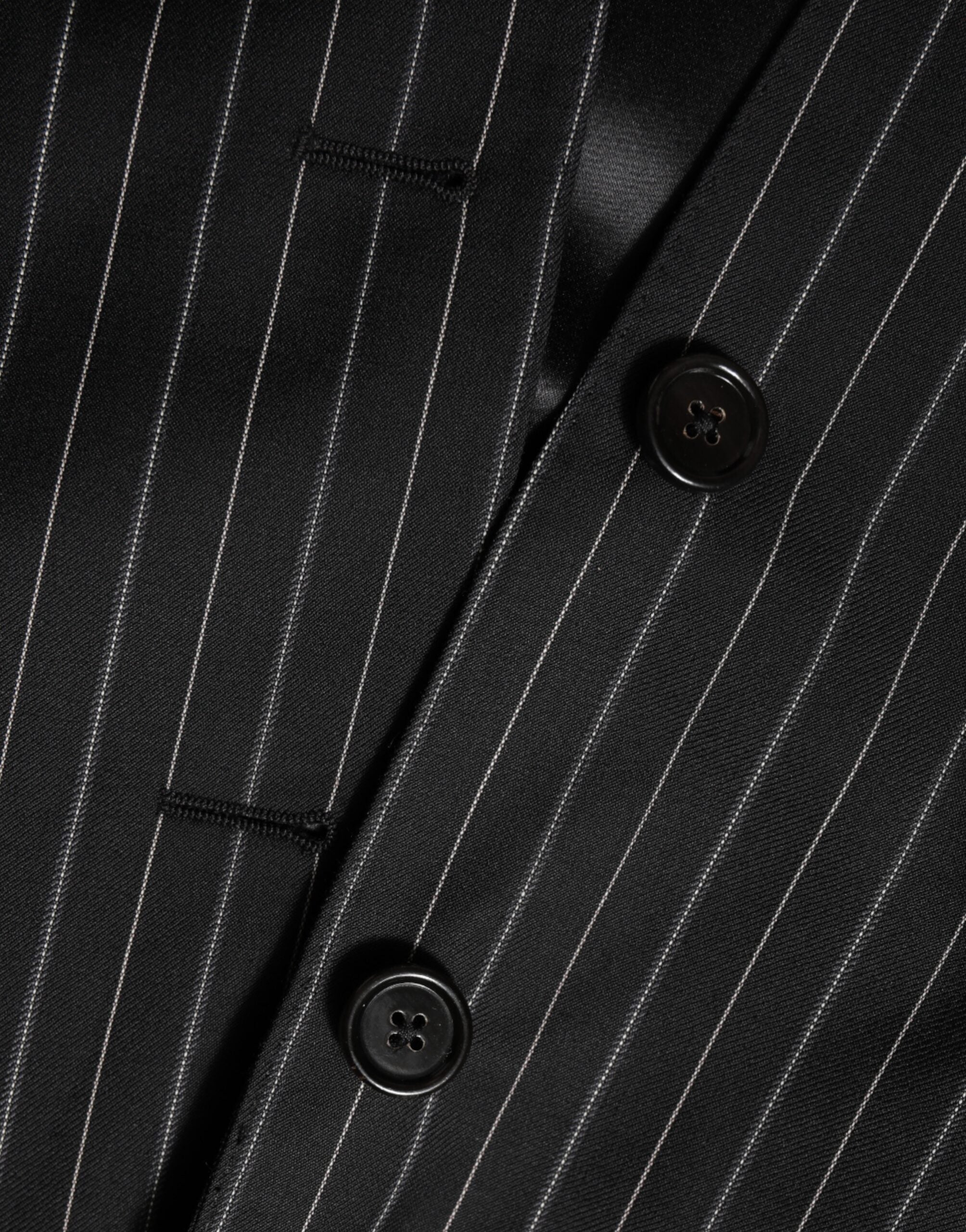 Dolce &amp; Gabbana Sorte Striber MARTINI 1 Knap Habitblazer