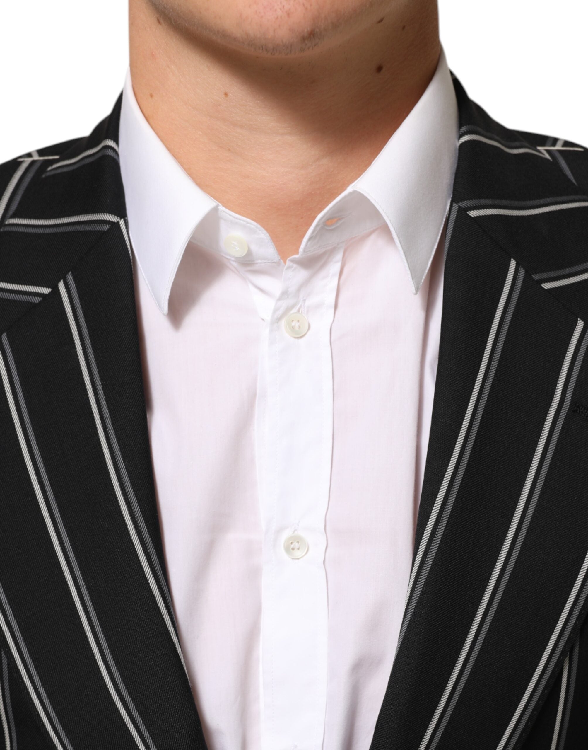 Dolce &amp; Gabbana Sorte Striber SICILIA 1 Knap Habitblazer