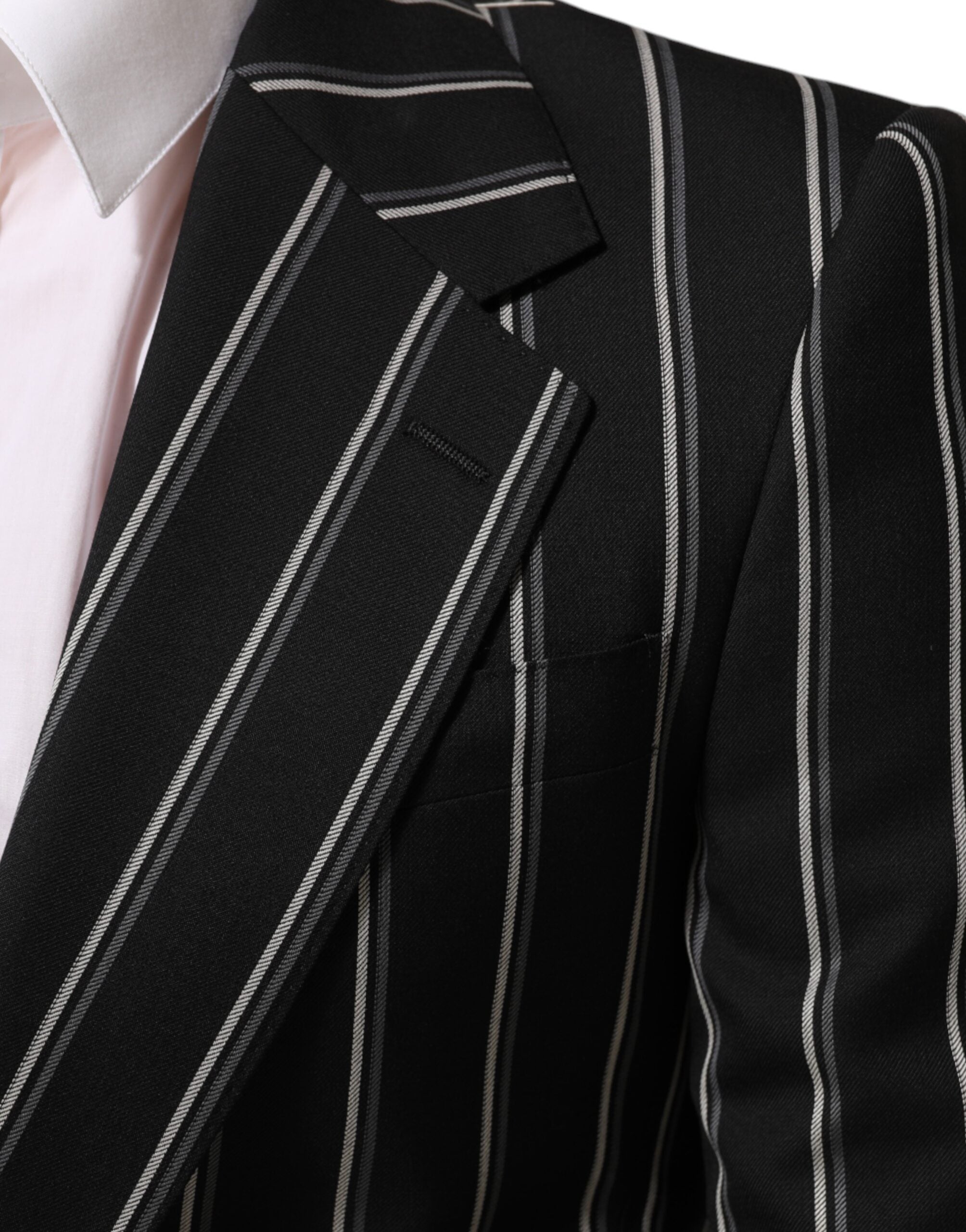Dolce &amp; Gabbana Sorte Striber SICILIA 1 Knap Habitblazer