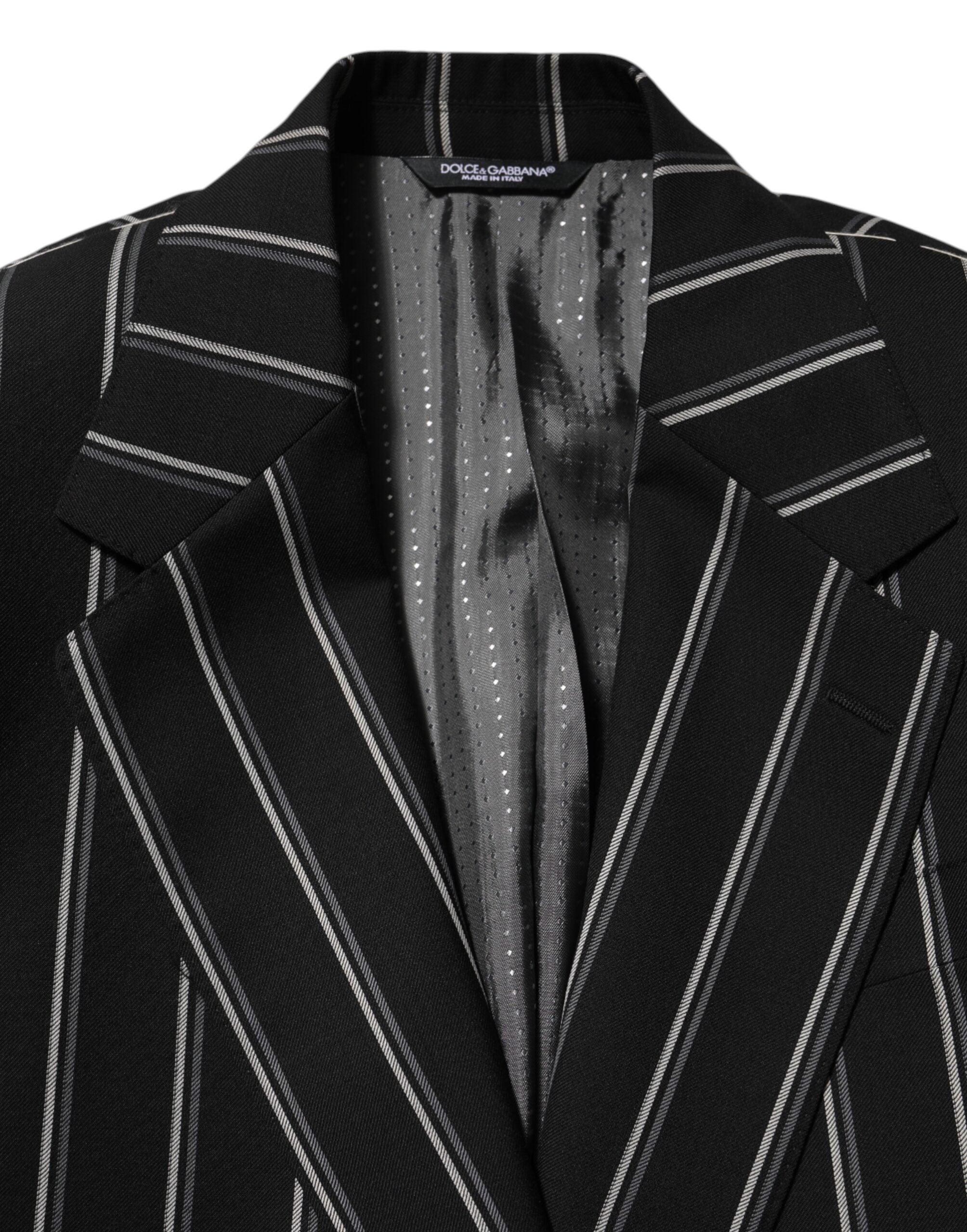 Dolce &amp; Gabbana Sorte Striber SICILIA 1 Knap Habitblazer