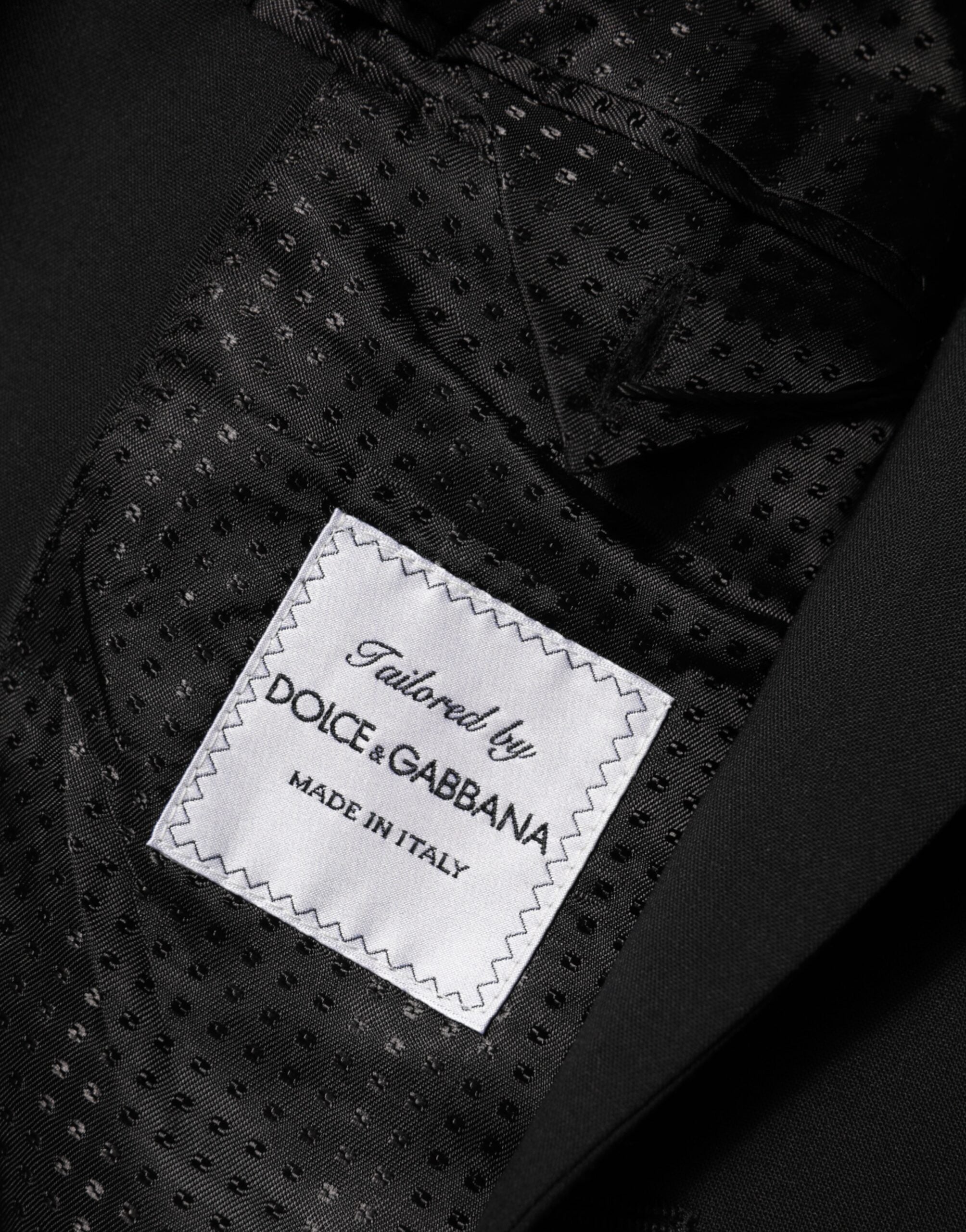 Dolce &amp; Gabbana Sort Uld 2 Knapper Herre Jakkeblazer