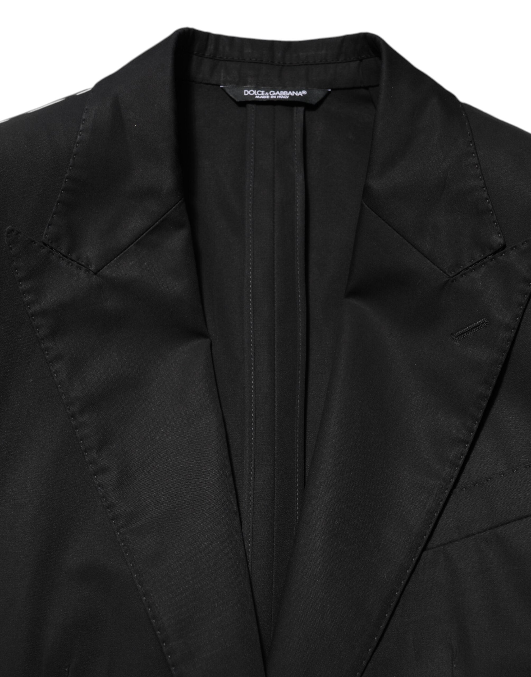 Dolce &amp; Gabbana Sort Uld 2 Knapper Herre Jakkeblazer