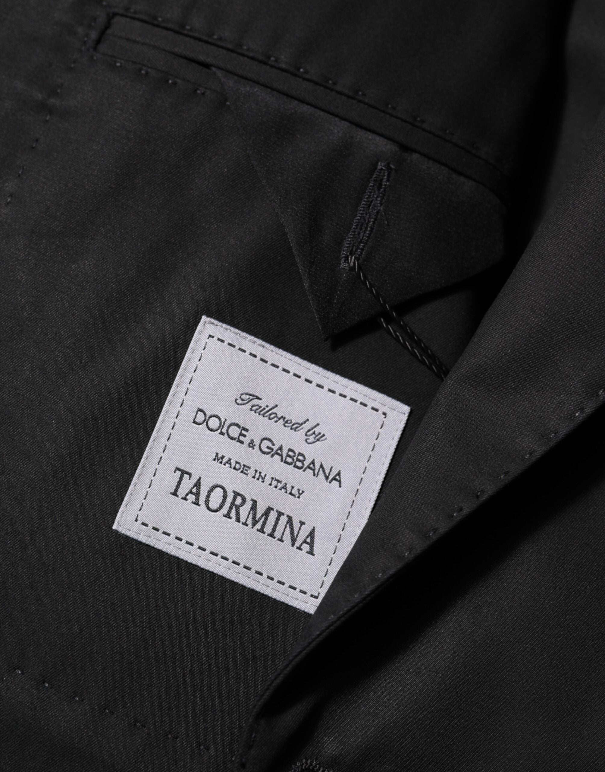 Dolce &amp; Gabbana Sort Uld 2 Knapper Herre Jakkeblazer