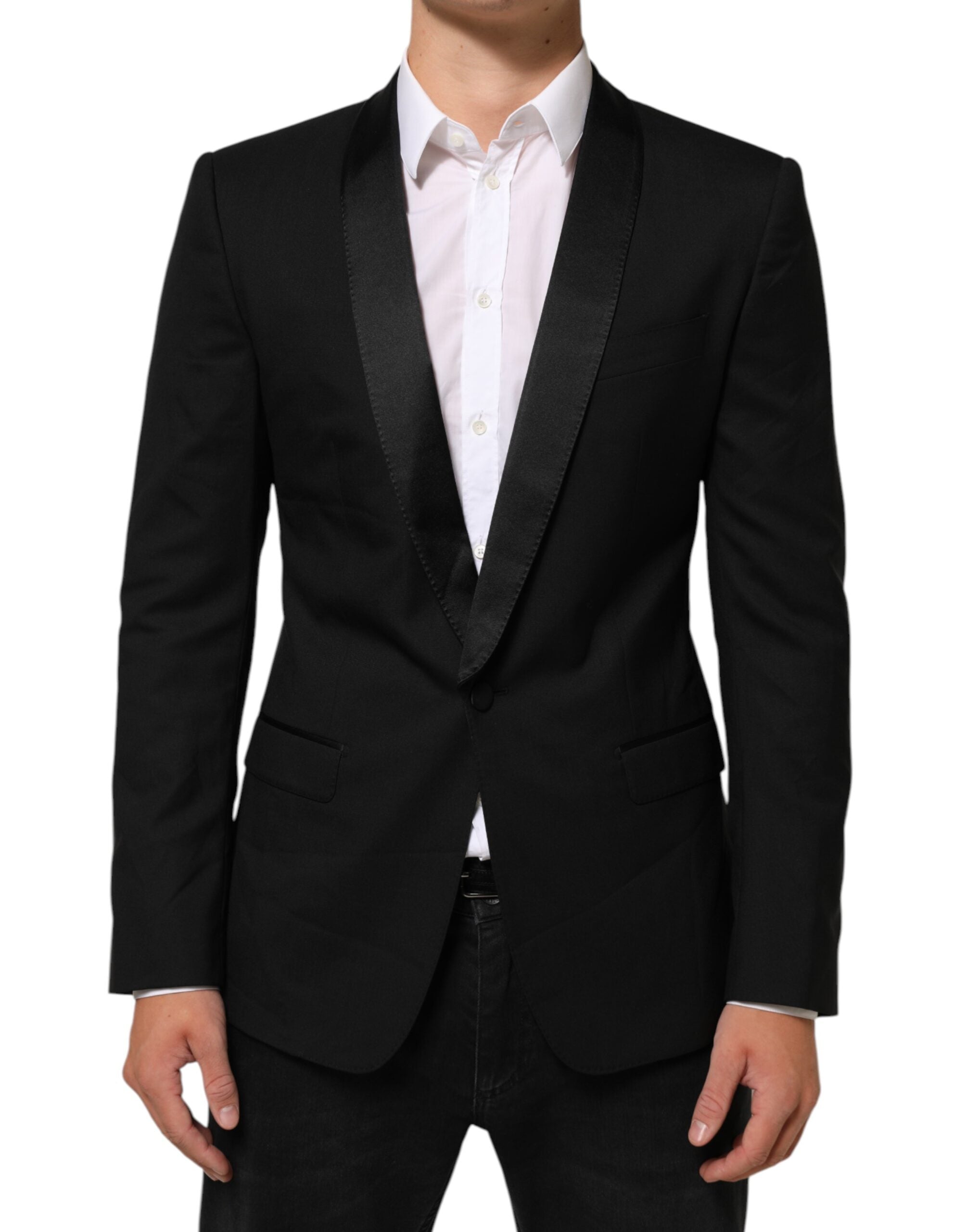 Dolce &amp; Gabbana Sort MARTINI 1-knaps jakkesætsblazer