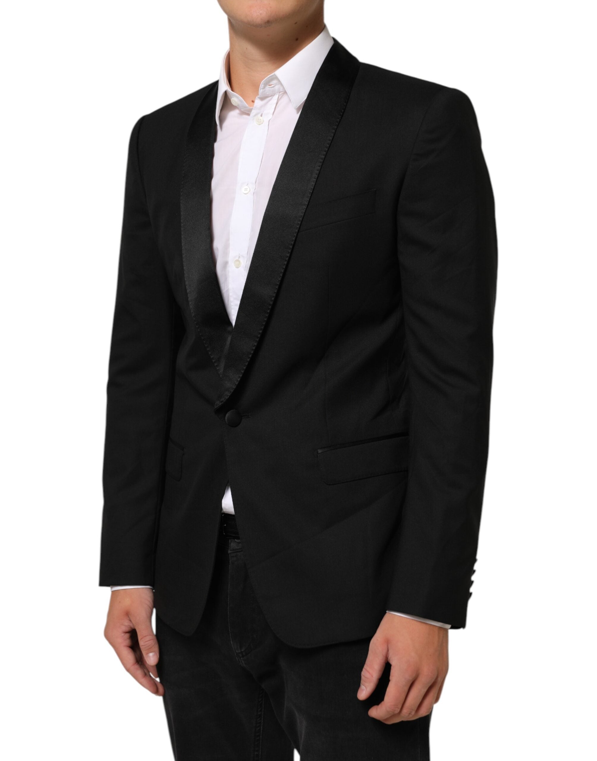 Dolce &amp; Gabbana Sort MARTINI 1-knaps jakkesætsblazer