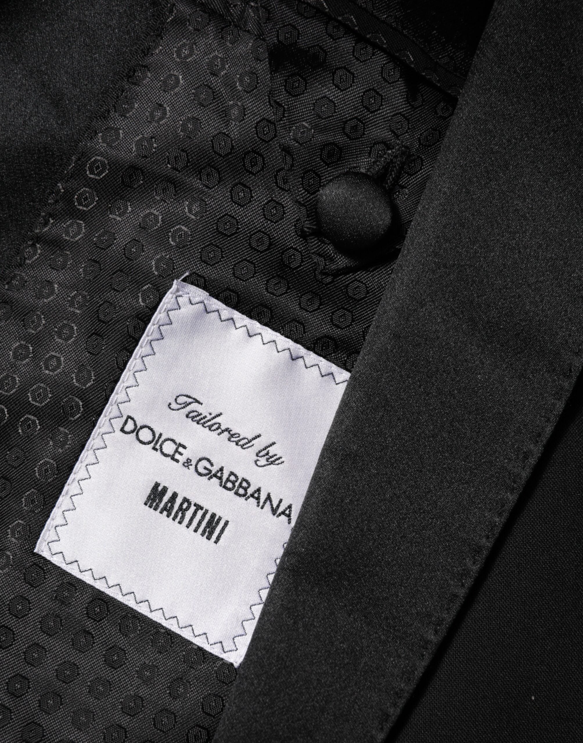 Dolce &amp; Gabbana Sort MARTINI 1-knaps jakkesætsblazer