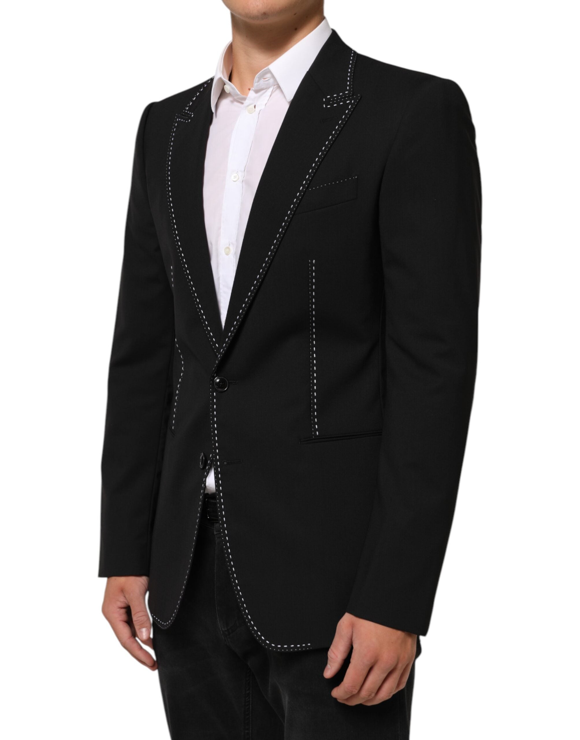 Dolce & Gabbana Black SICILIA 2 Buttons Suit Jacket Blazer