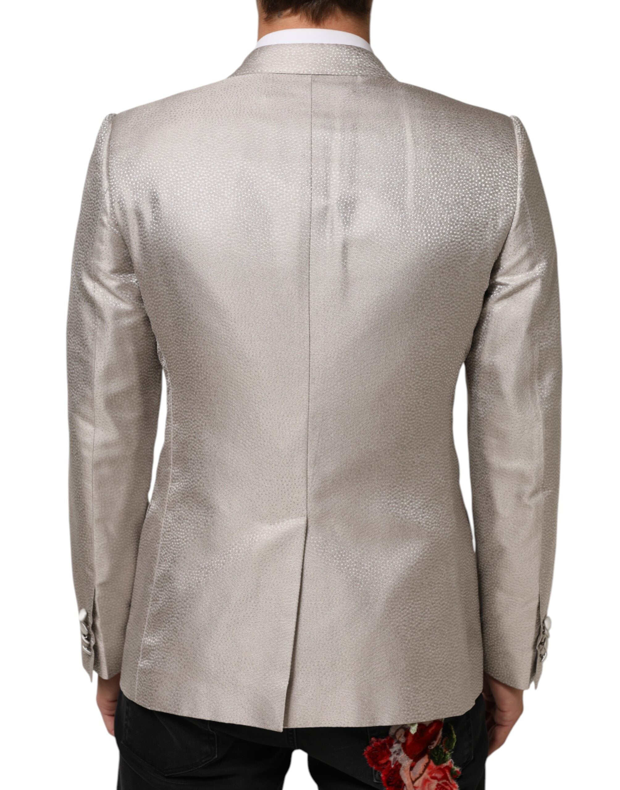 Dolce &amp; Gabbana Beige MARTINI Dobbeltradet Jakkesætsblazer